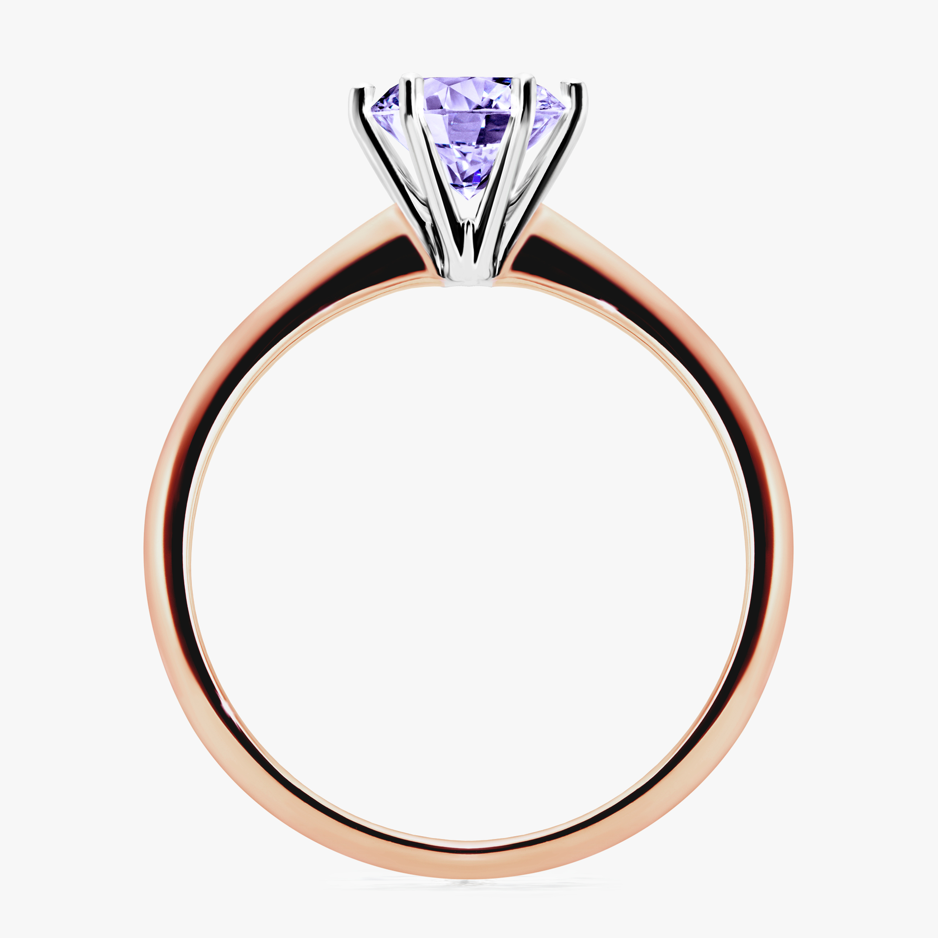 Pierścionek zaręczynowy My Love z różowego złota z tanzanitem 1,00ct