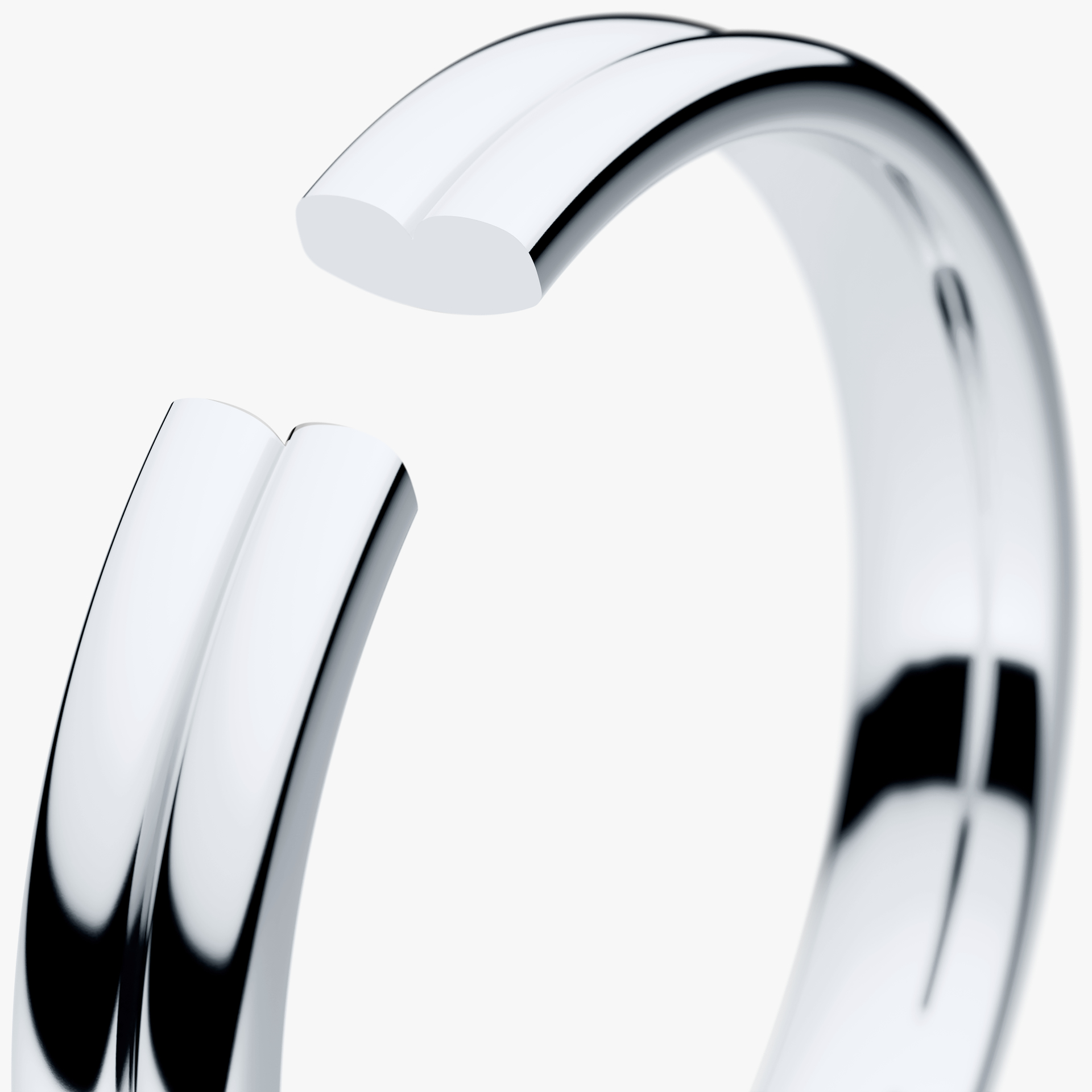 Obrączka ślubna Modern 1 z białego złota 3mm