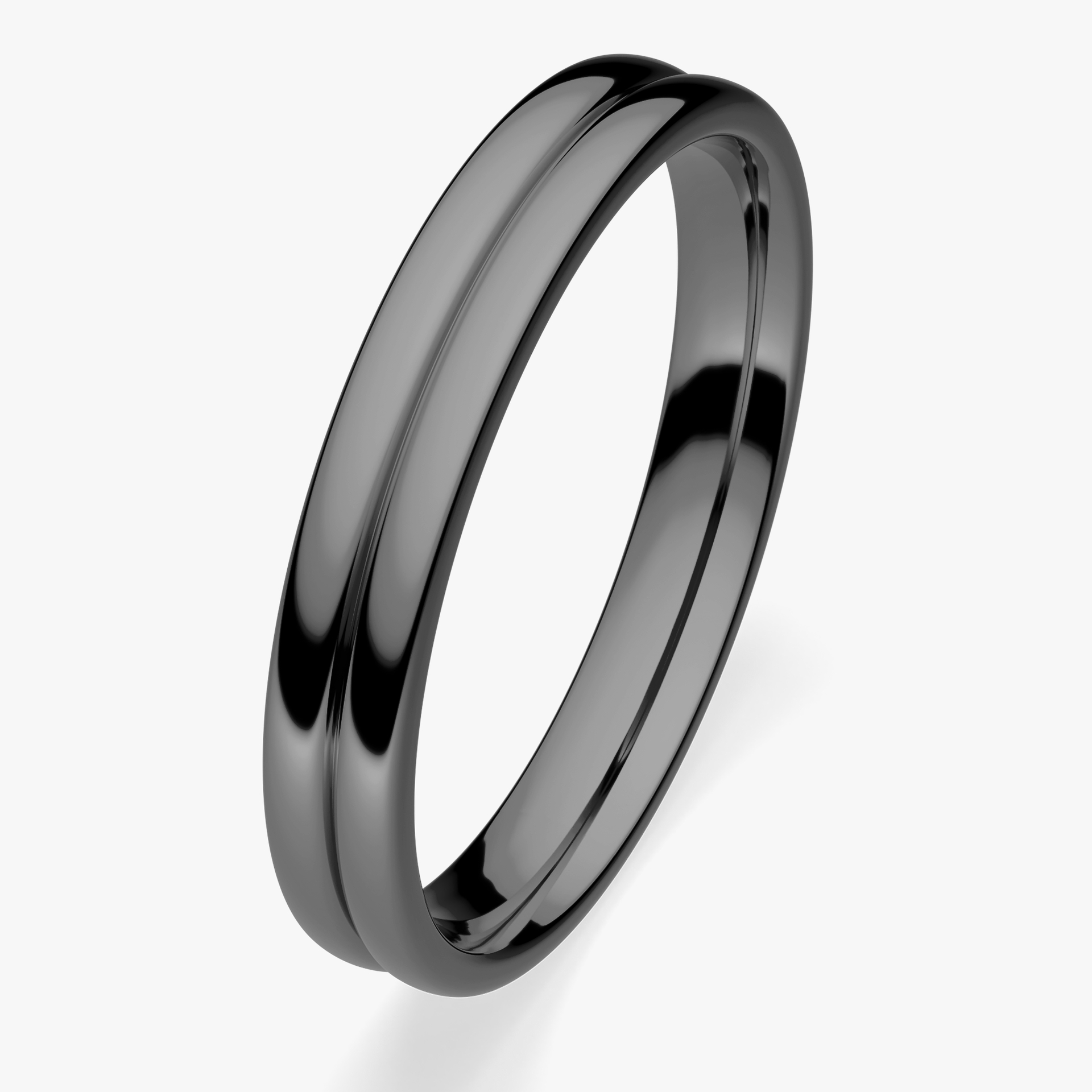 Obrączka ślubna Modern 1 z czarnego złota 3mm