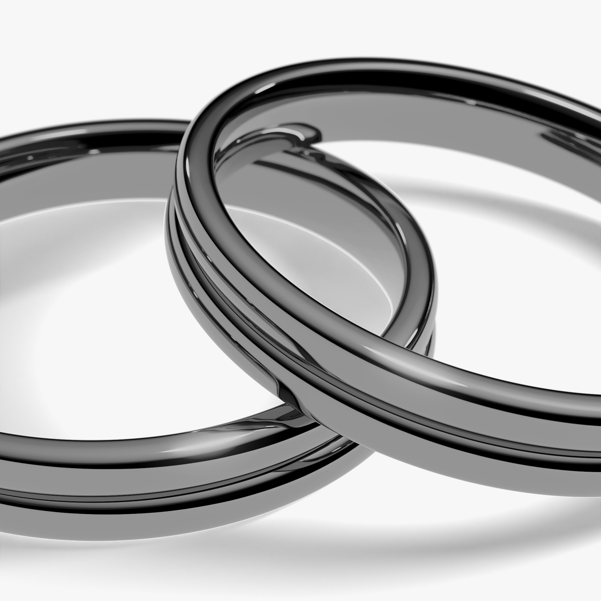 Obraczka slubna modern two 3 mm z czarnego zlota 05