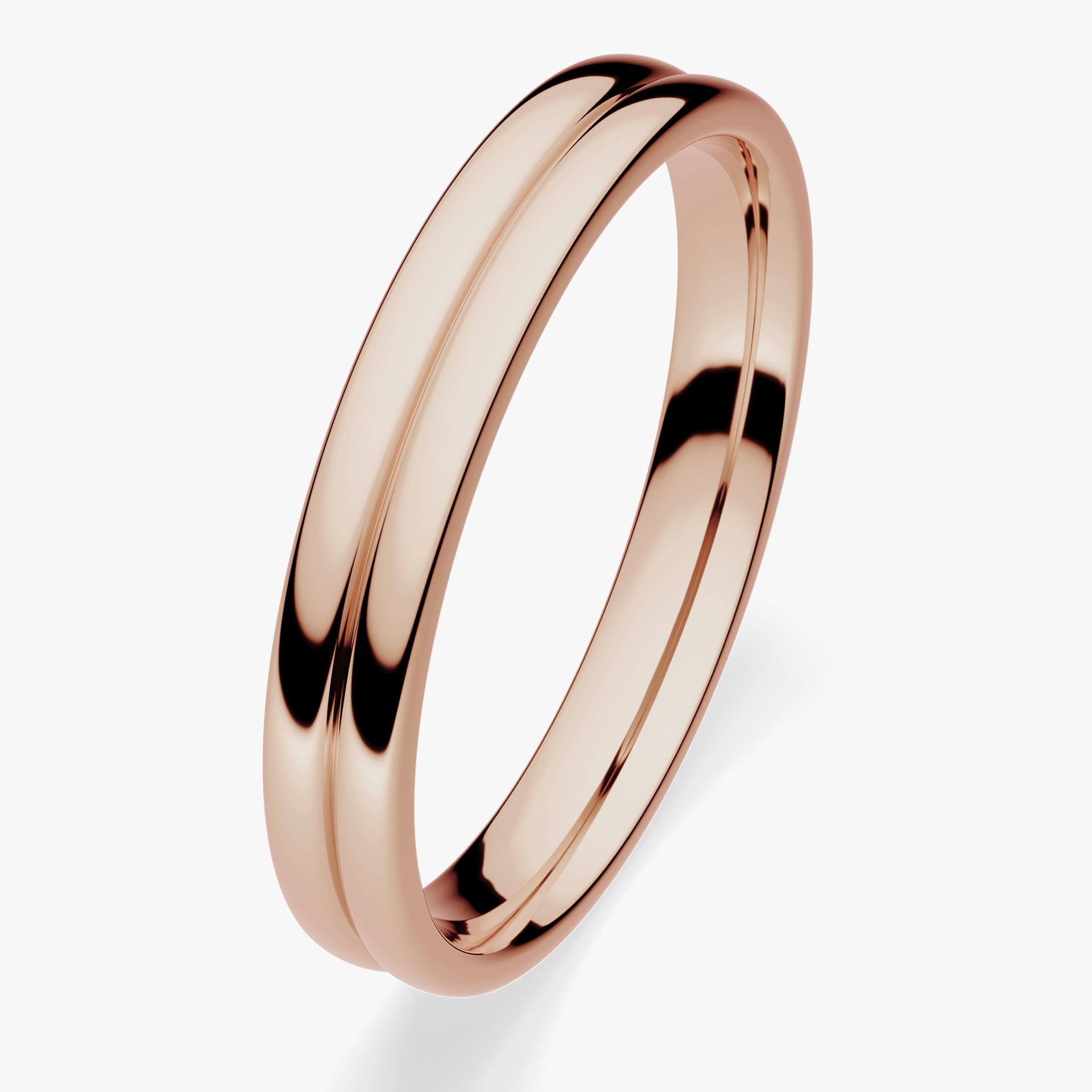 Obrączka ślubna Modern 1 z różowego złota 3mm