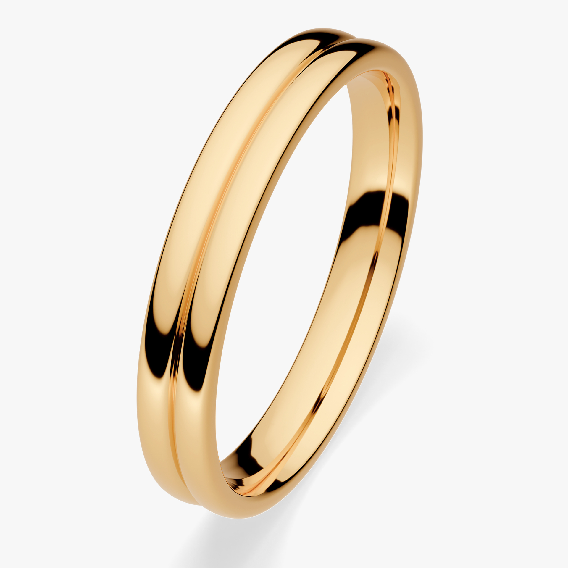 Obrączka ślubna Modern 1 z żółtego złota 3mm