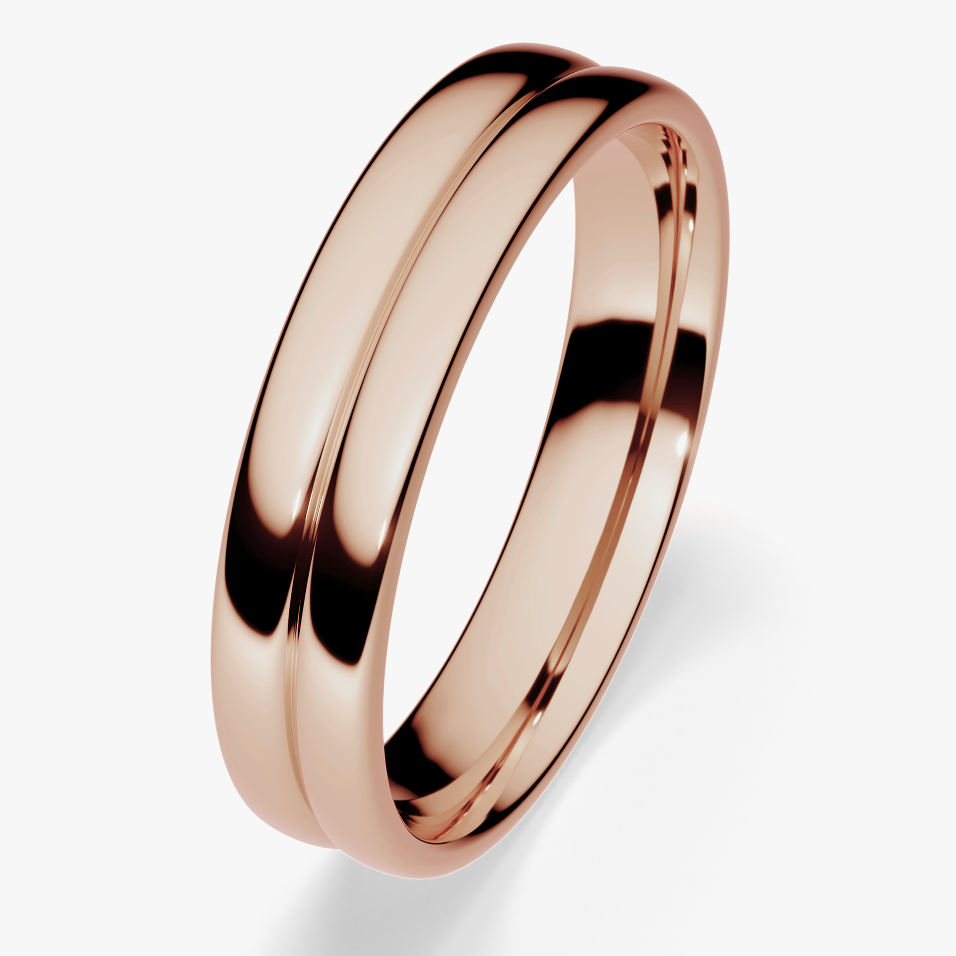 Obrączka ślubna Modern 1 z różowego złota 4mm