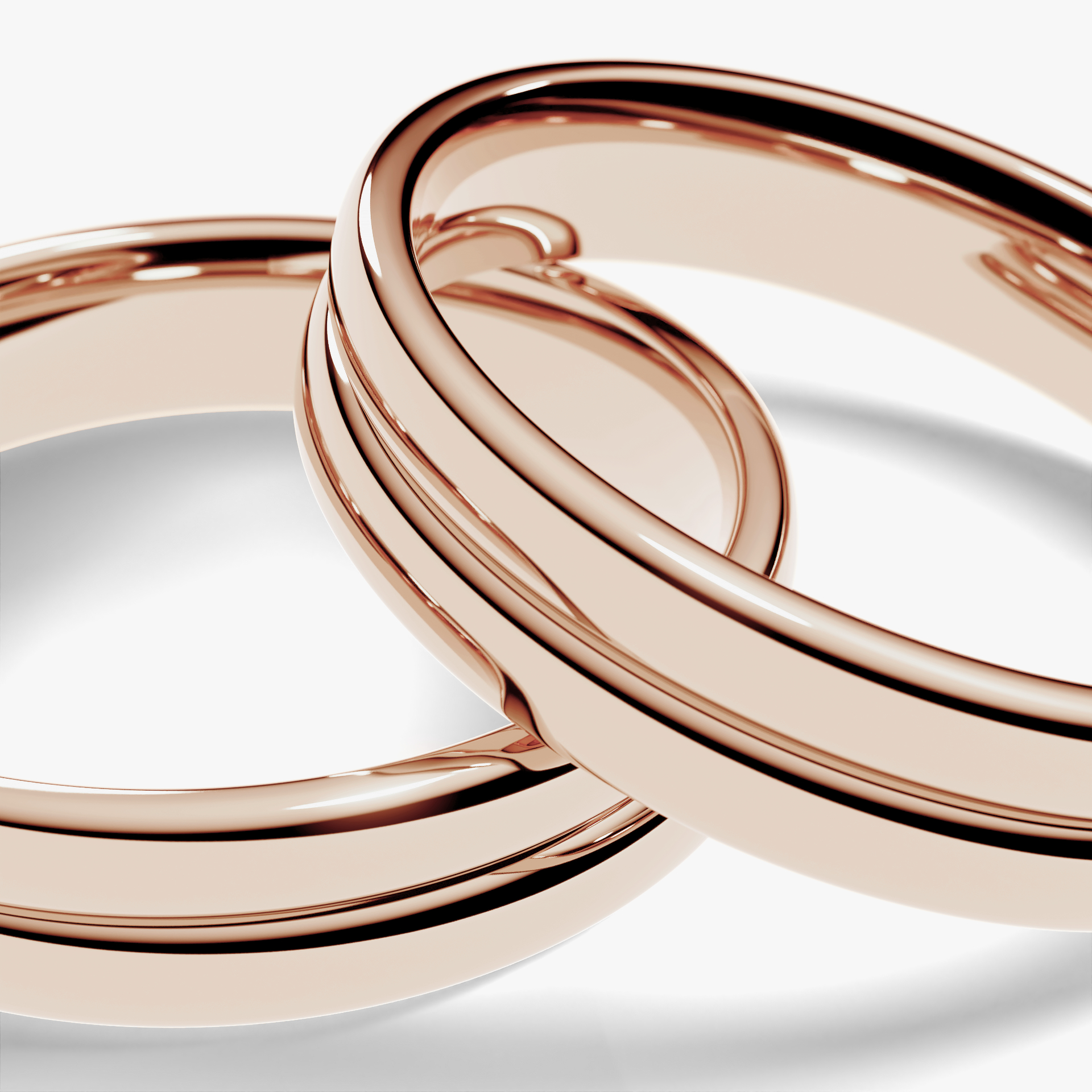 Obraczka slubna modern two 4 mm z rozowego zlota 05