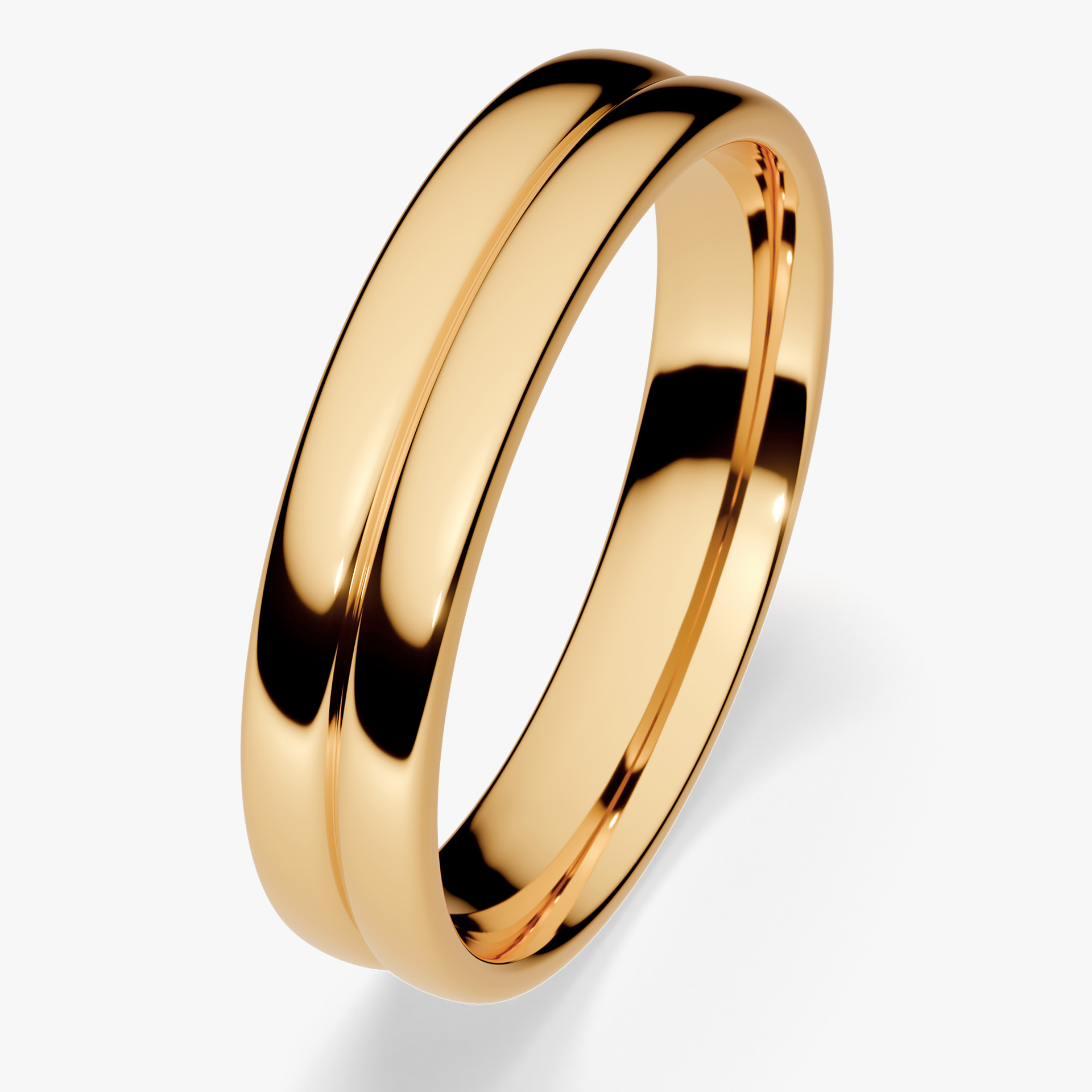Obrączka ślubna Modern 1 z żółtego złota 4mm
