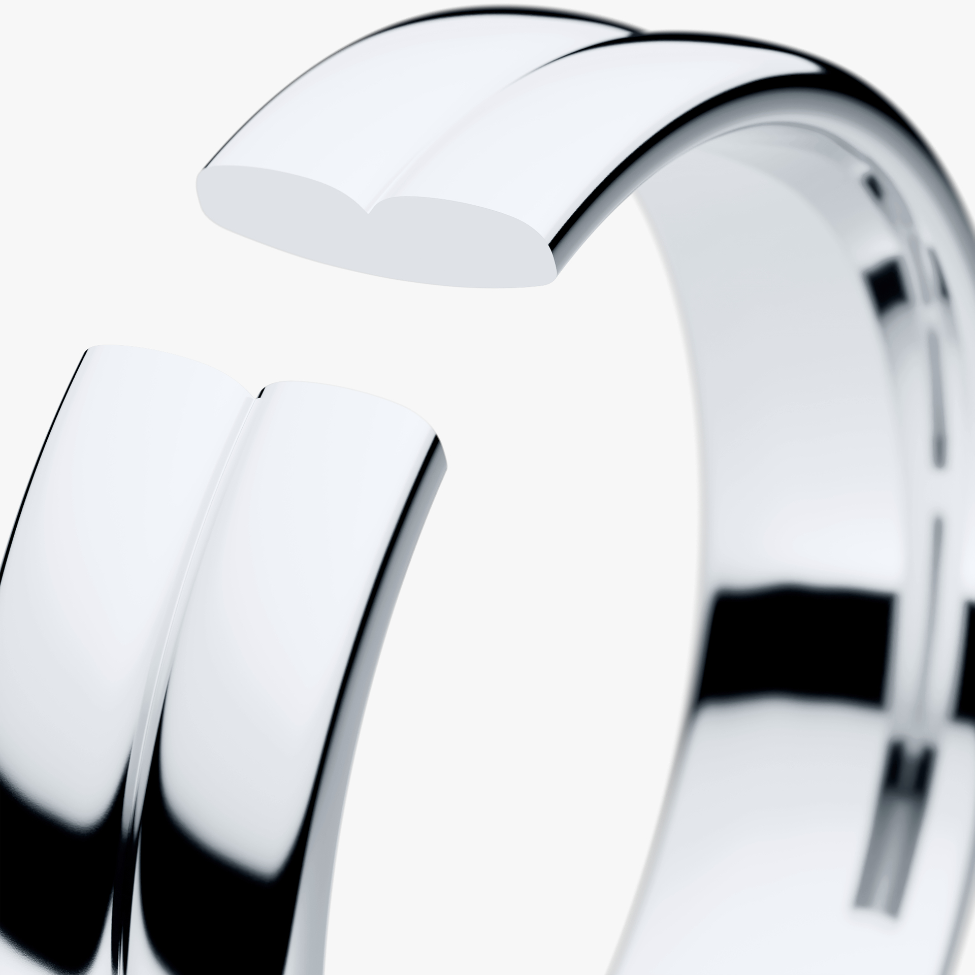 Obrączka ślubna Modern 1 z białego złota 5mm