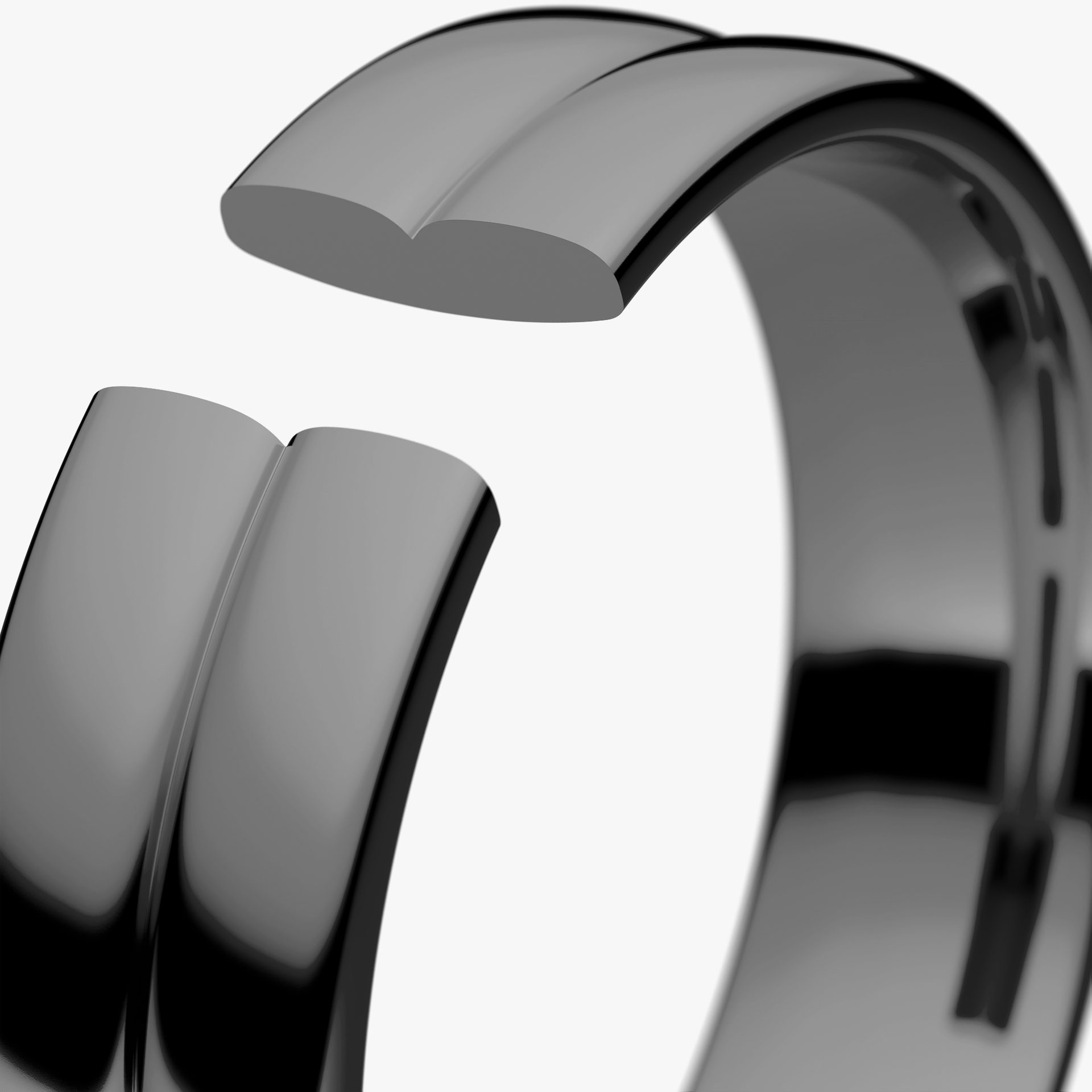 Obrączka ślubna Modern 1 z czarnego złota 5mm