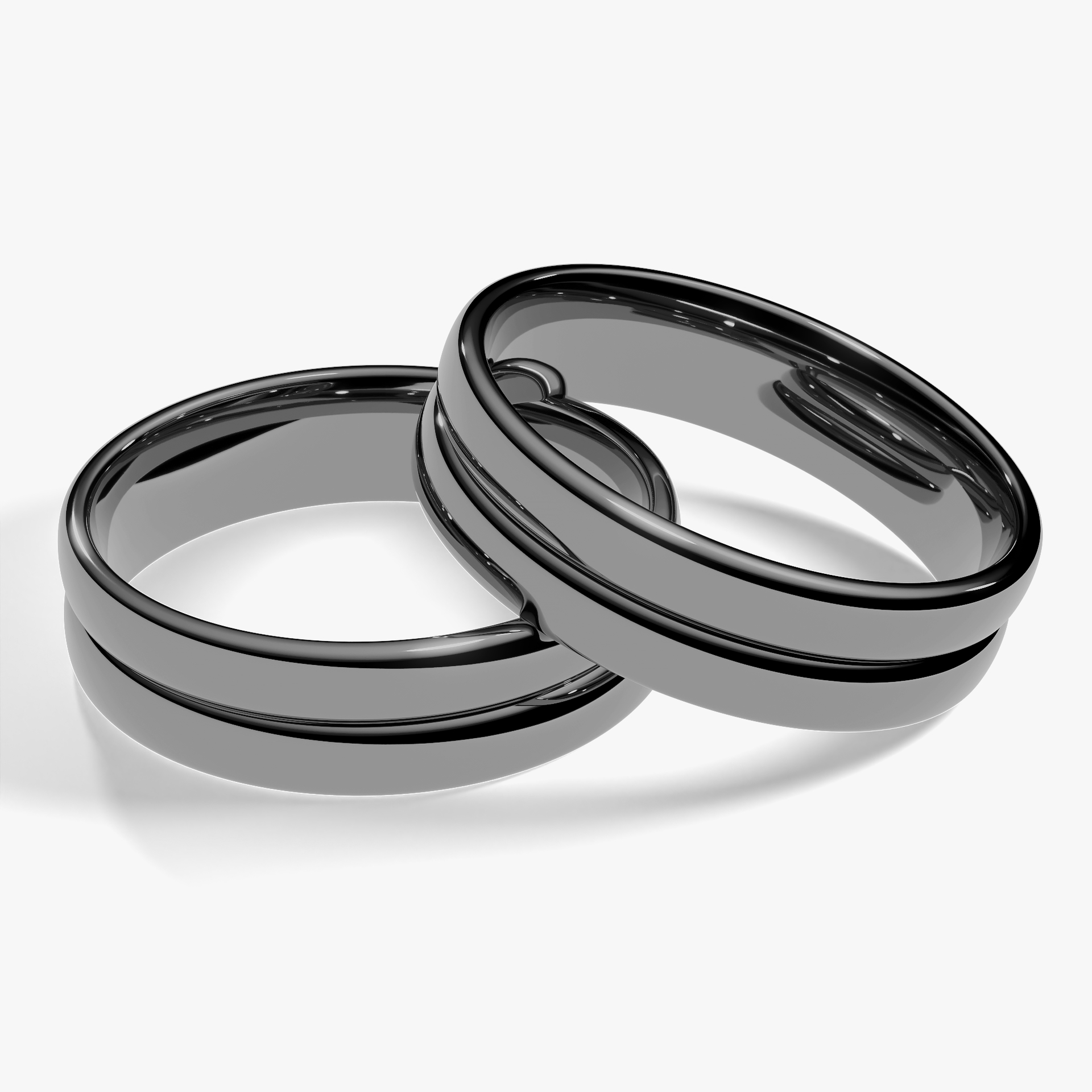 Obraczka slubna modern two 5 mm z czarnego zlota 04
