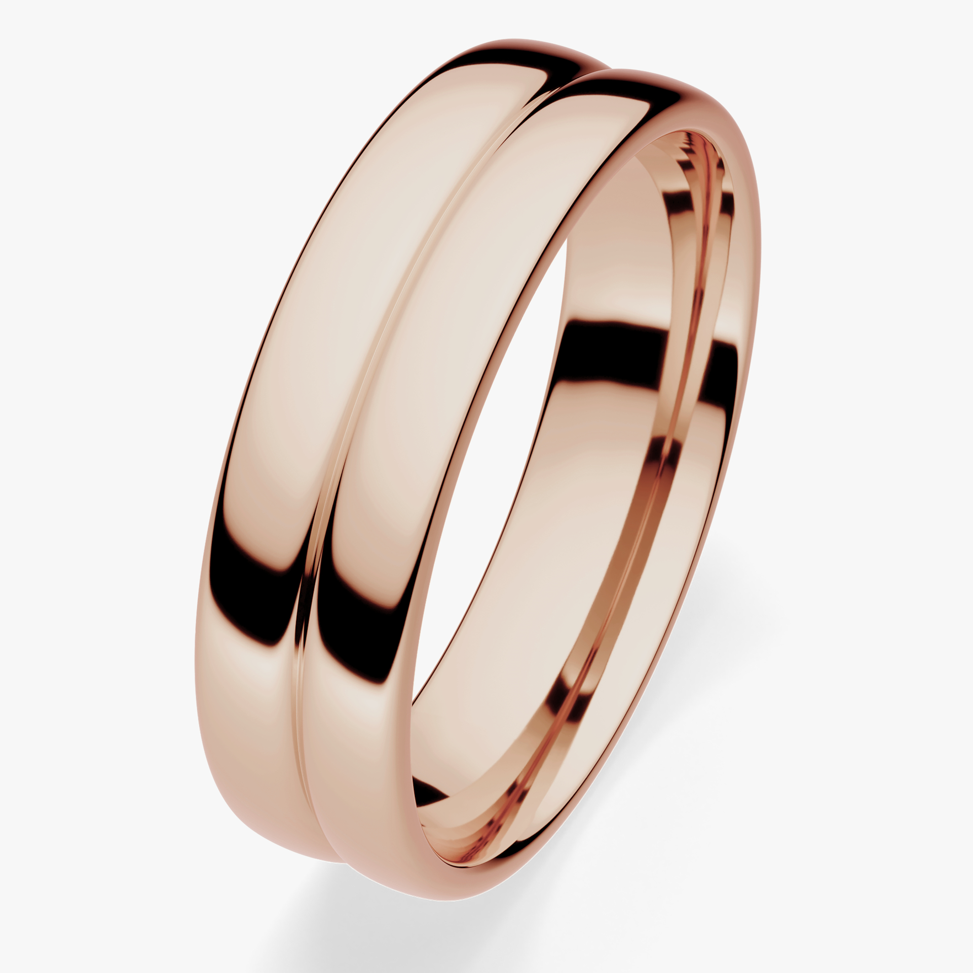 Obrączka ślubna Modern 1 z różowego złota 5mm