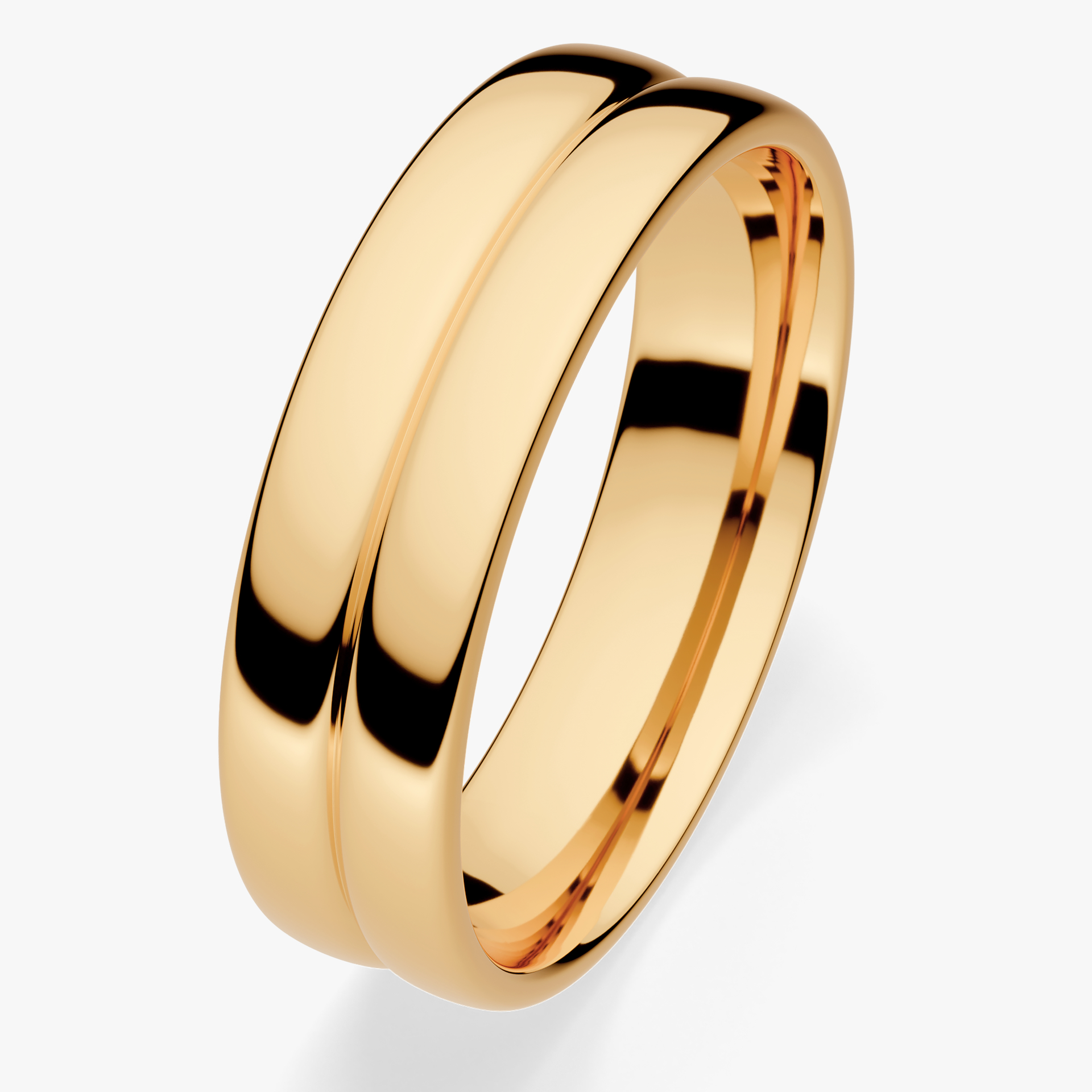 Obrączka ślubna Modern 1 z żółtego złota 5mm