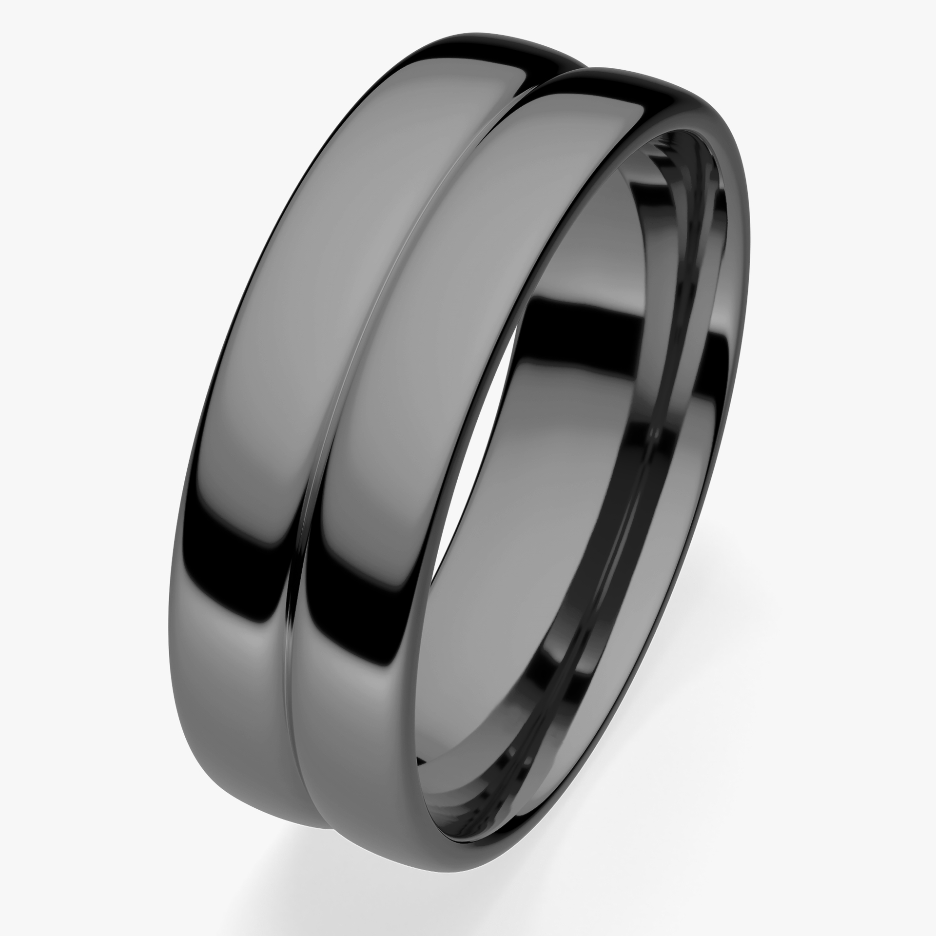 Obrączka ślubna Modern 1 z czarnego złota 6mm