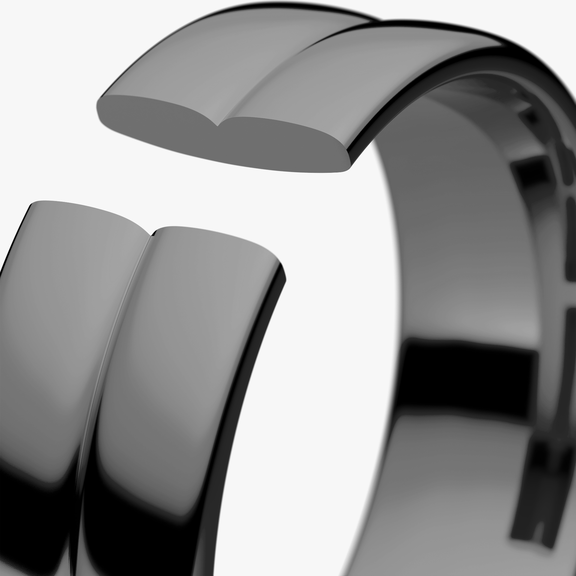 Obrączka ślubna Modern 1 z czarnego złota 6mm
