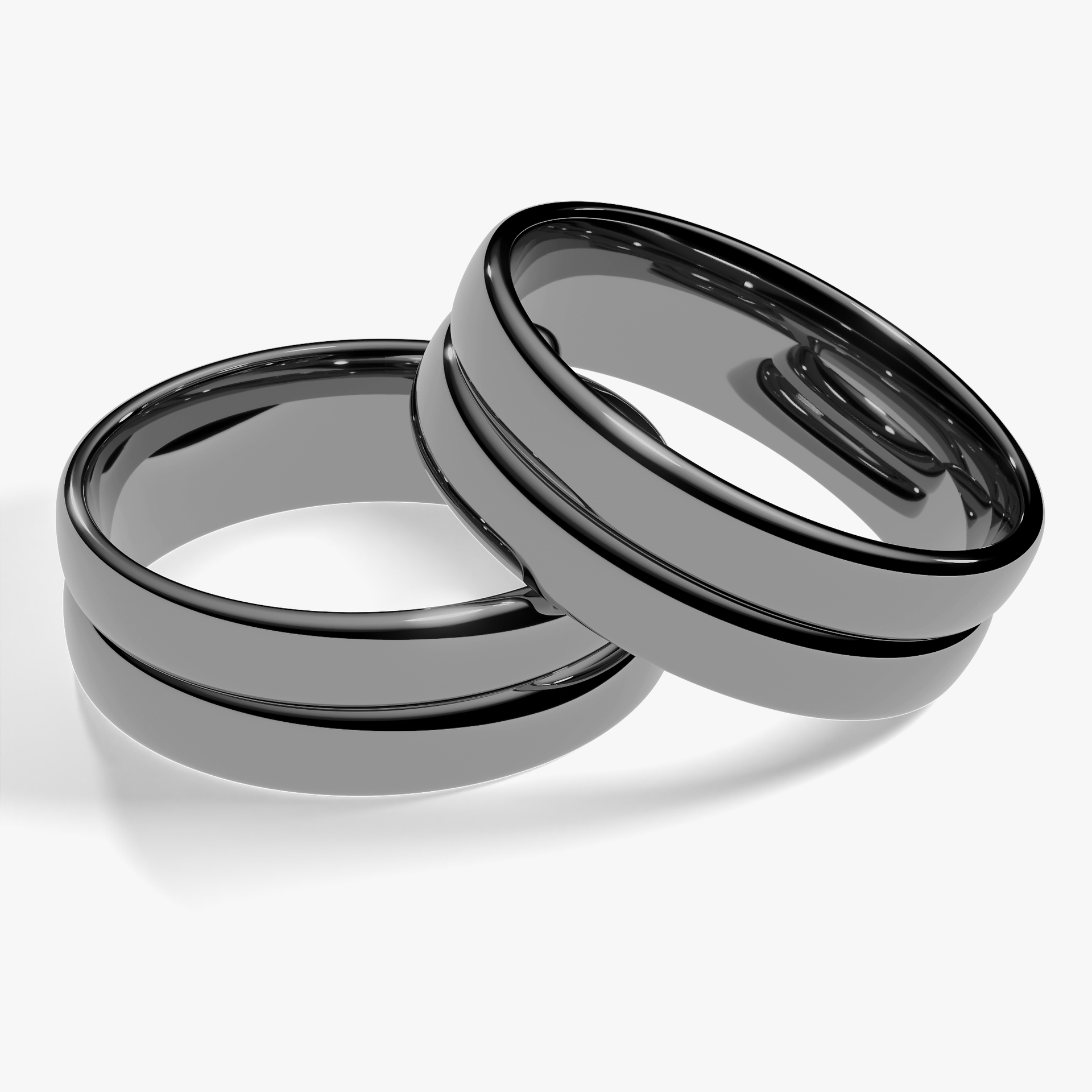 Obraczka slubna modern two 6 mm z czarnego zlota 04