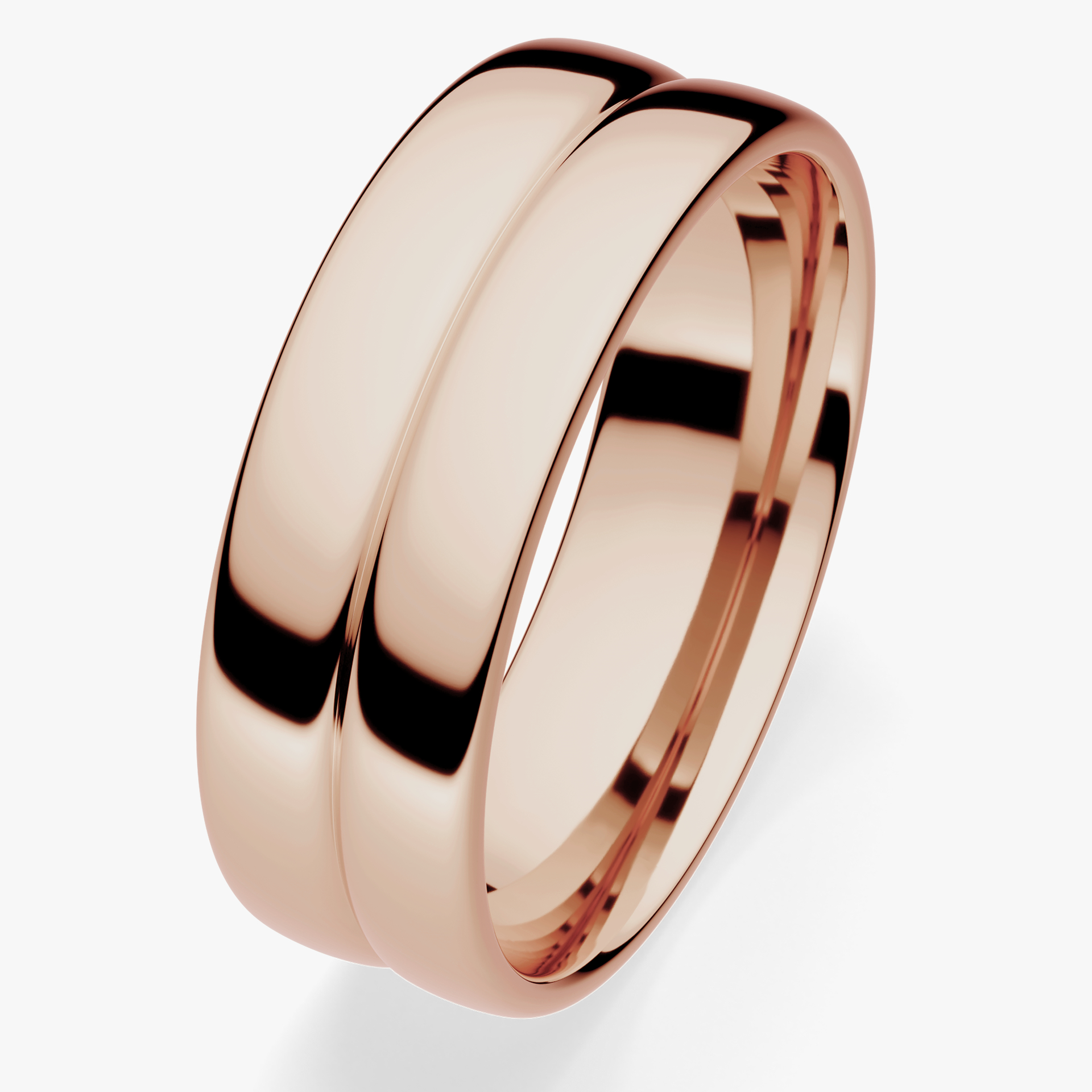 Obrączka ślubna Modern 1 z różowego złota 6mm