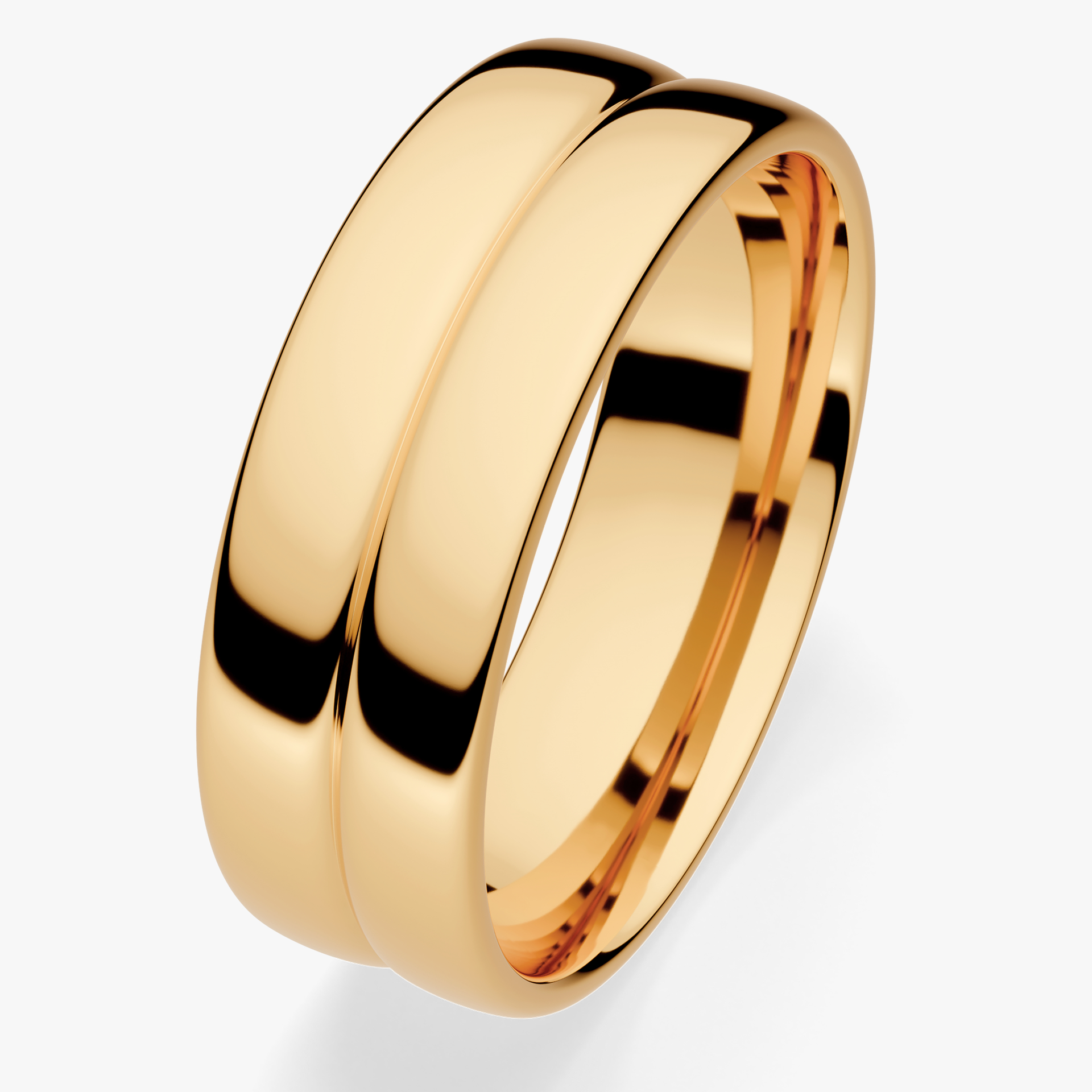 Obrączka ślubna Modern 1 z żółtego złota 6mm