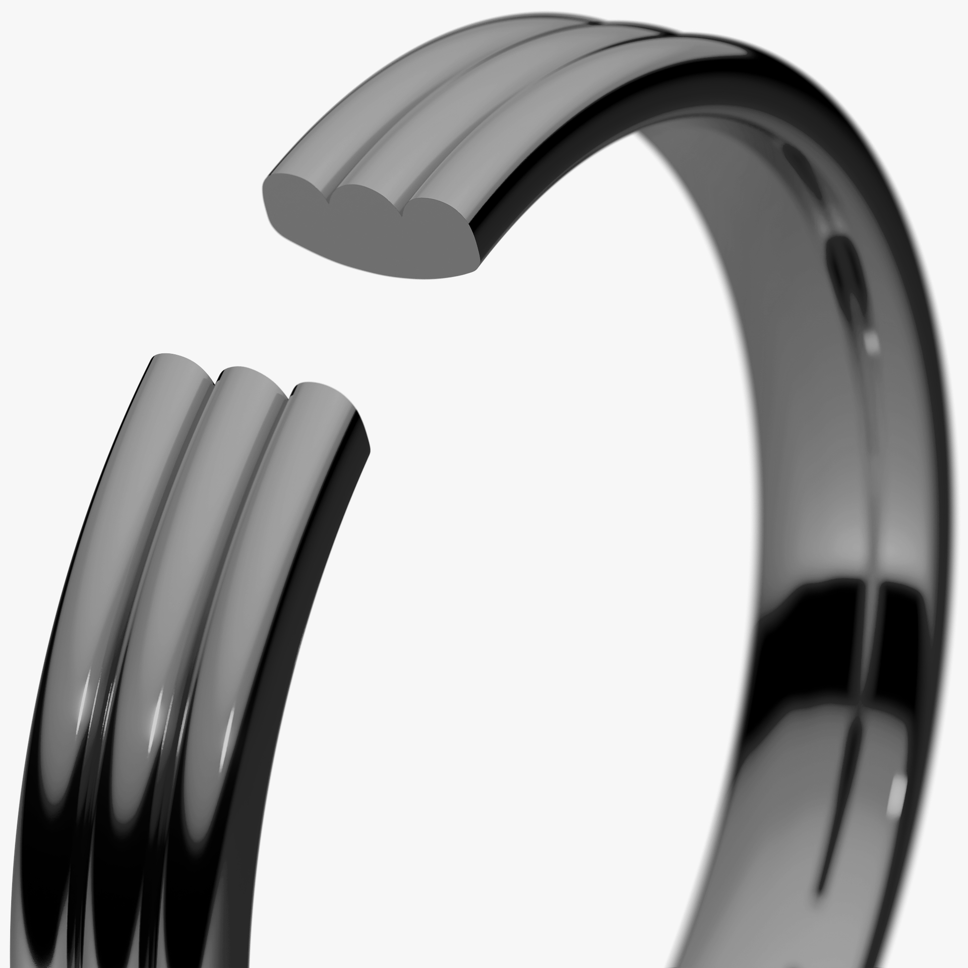 Obrączka ślubna Modern 2 z czarnego złota 3mm