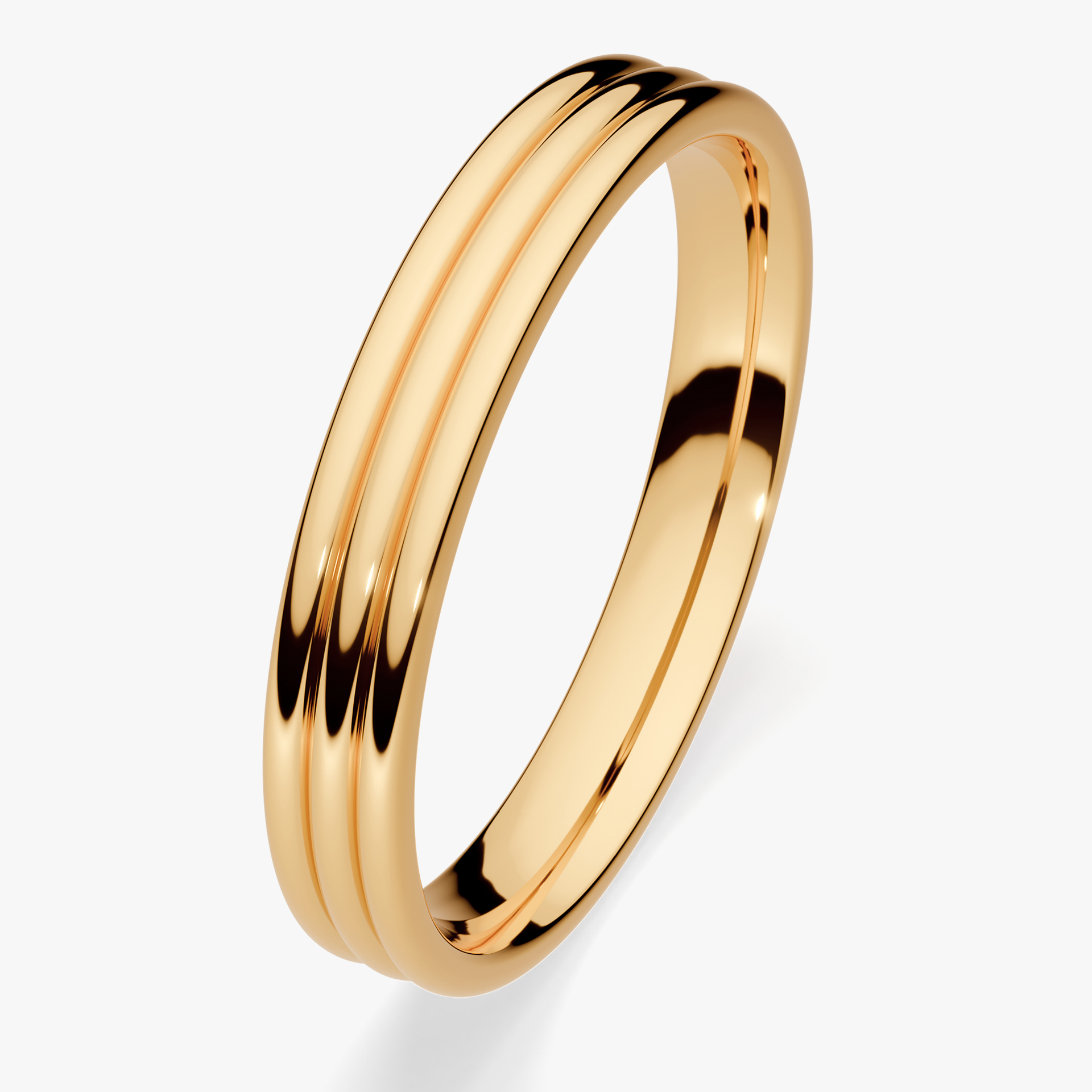 Obrączka ślubna Modern 2 z żółtego złota 3mm