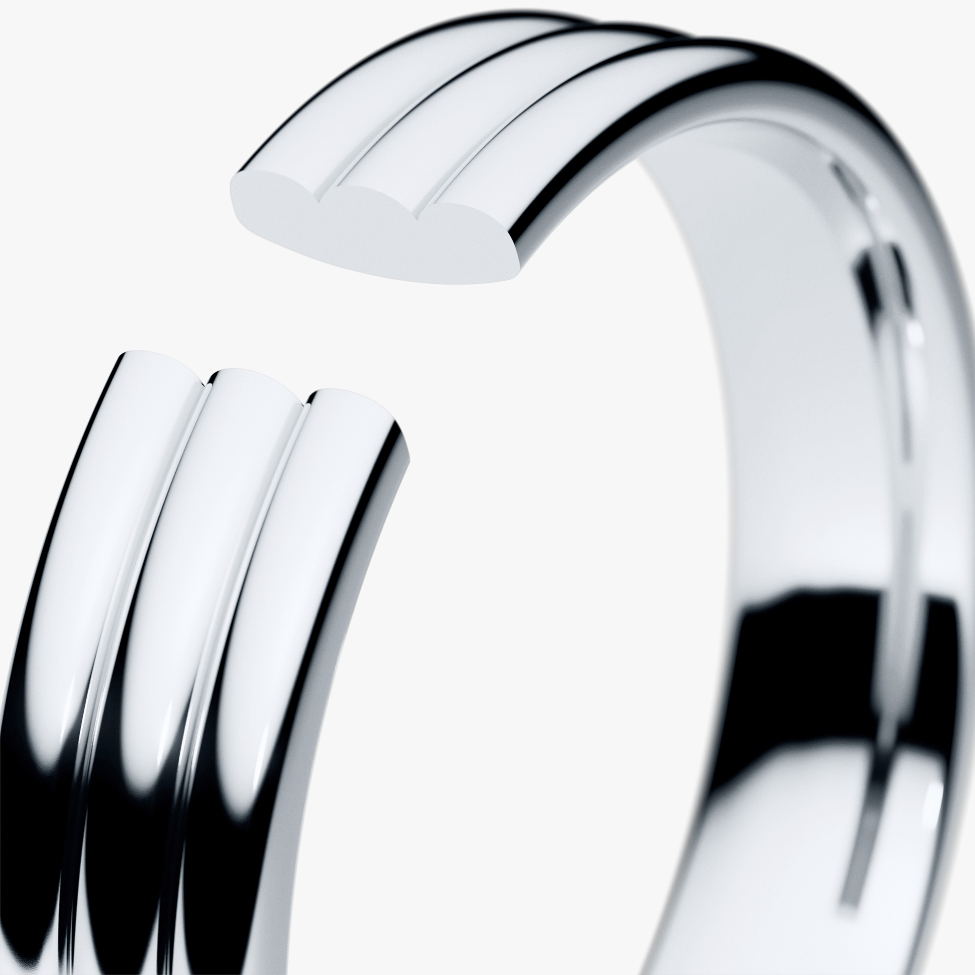 Obrączka ślubna Modern 2 z białego złota 4mm