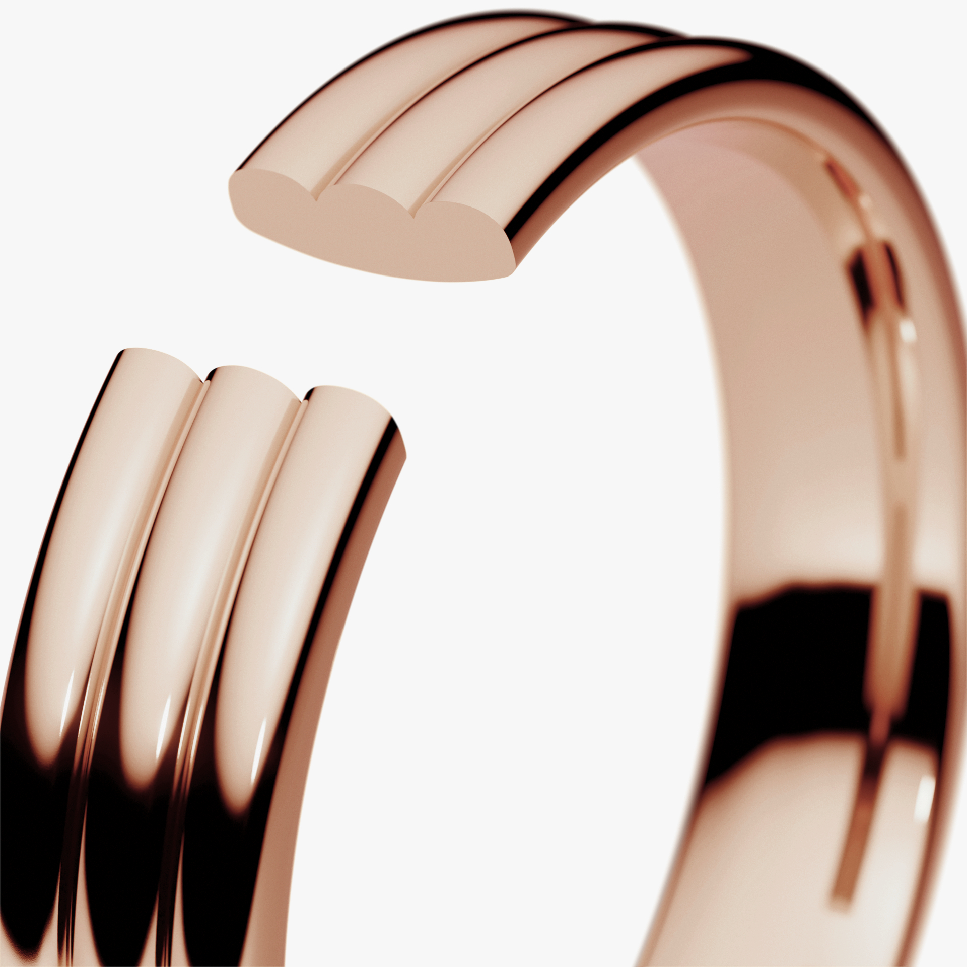 Obrączka ślubna Modern 2 z różowego złota 4mm