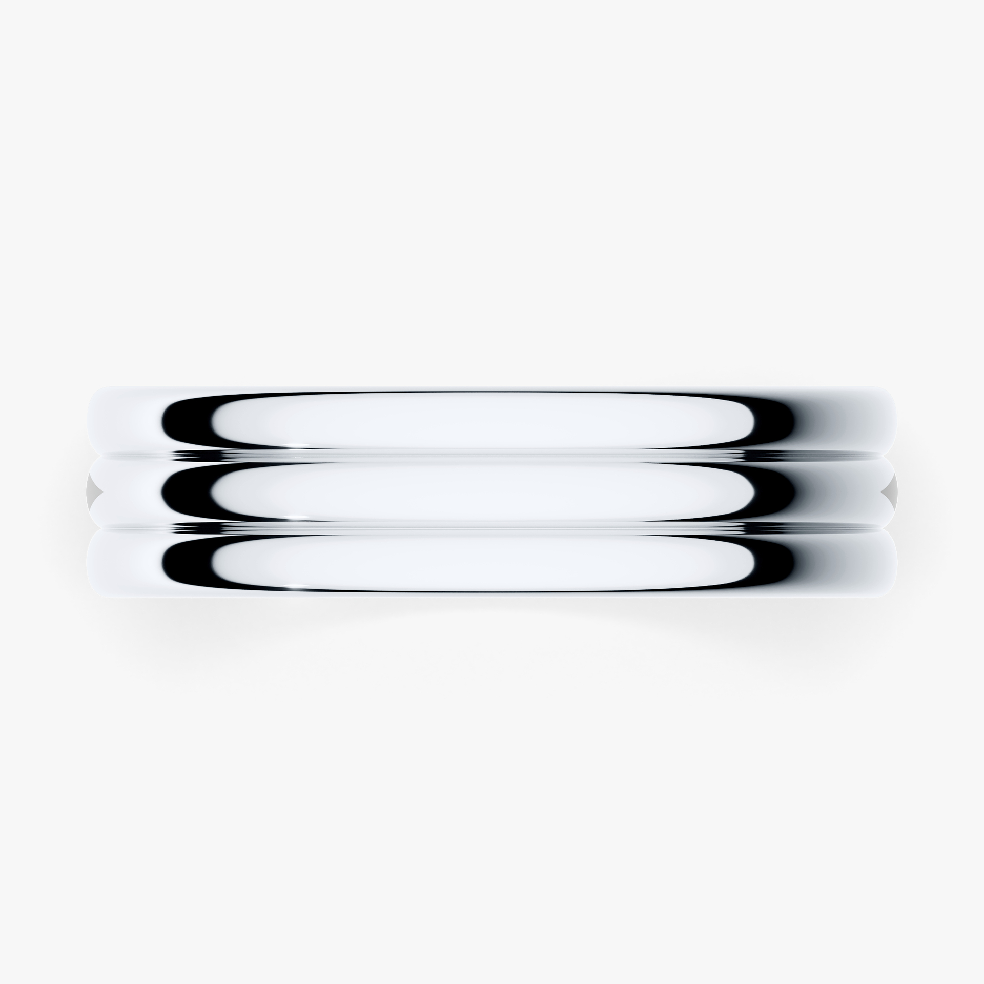 Obrączka ślubna Modern 2 z białego złota 5mm