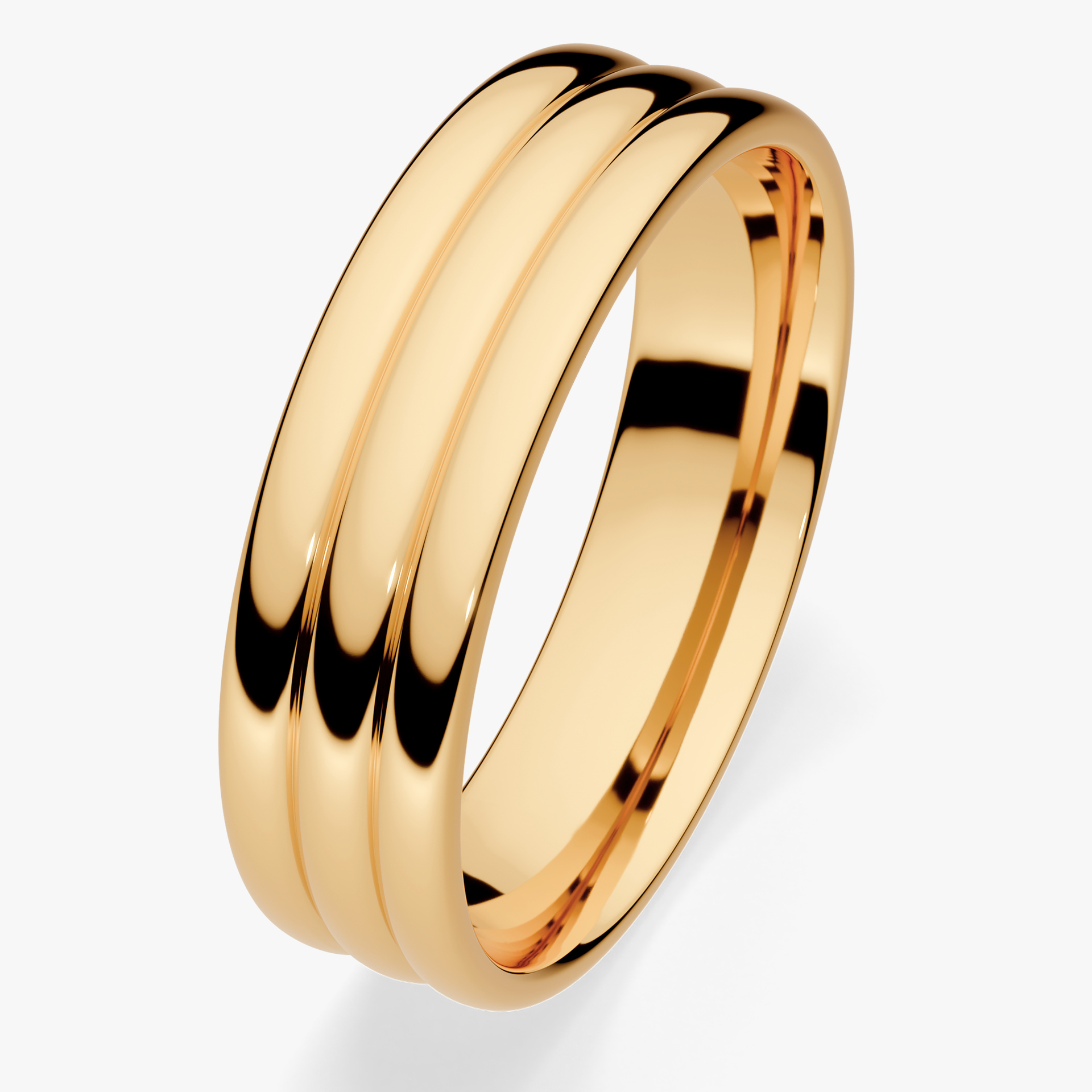 Obrączka ślubna Modern 2 z żółtego złota 5mm