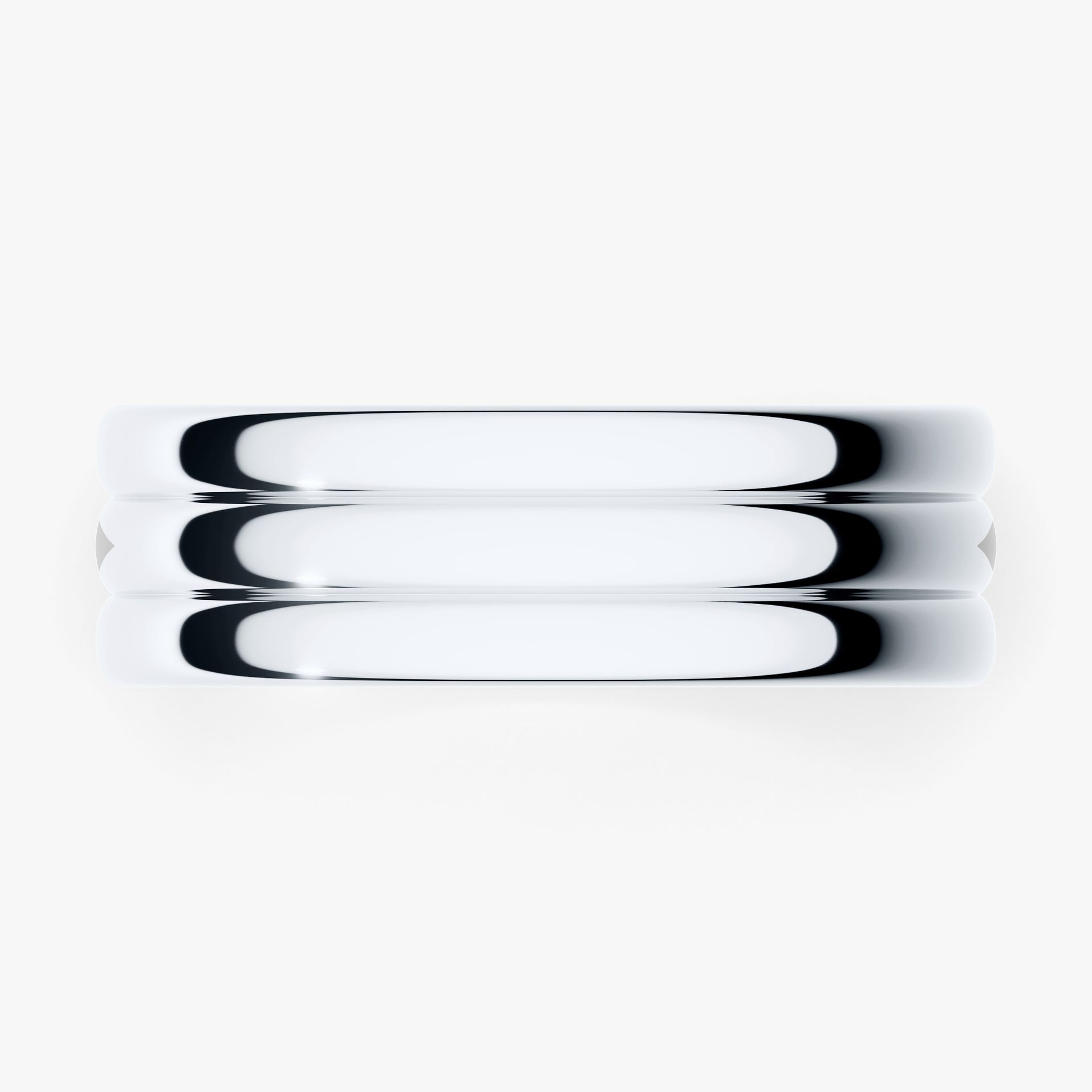 Obrączka ślubna Modern 2 z białego złota 6mm