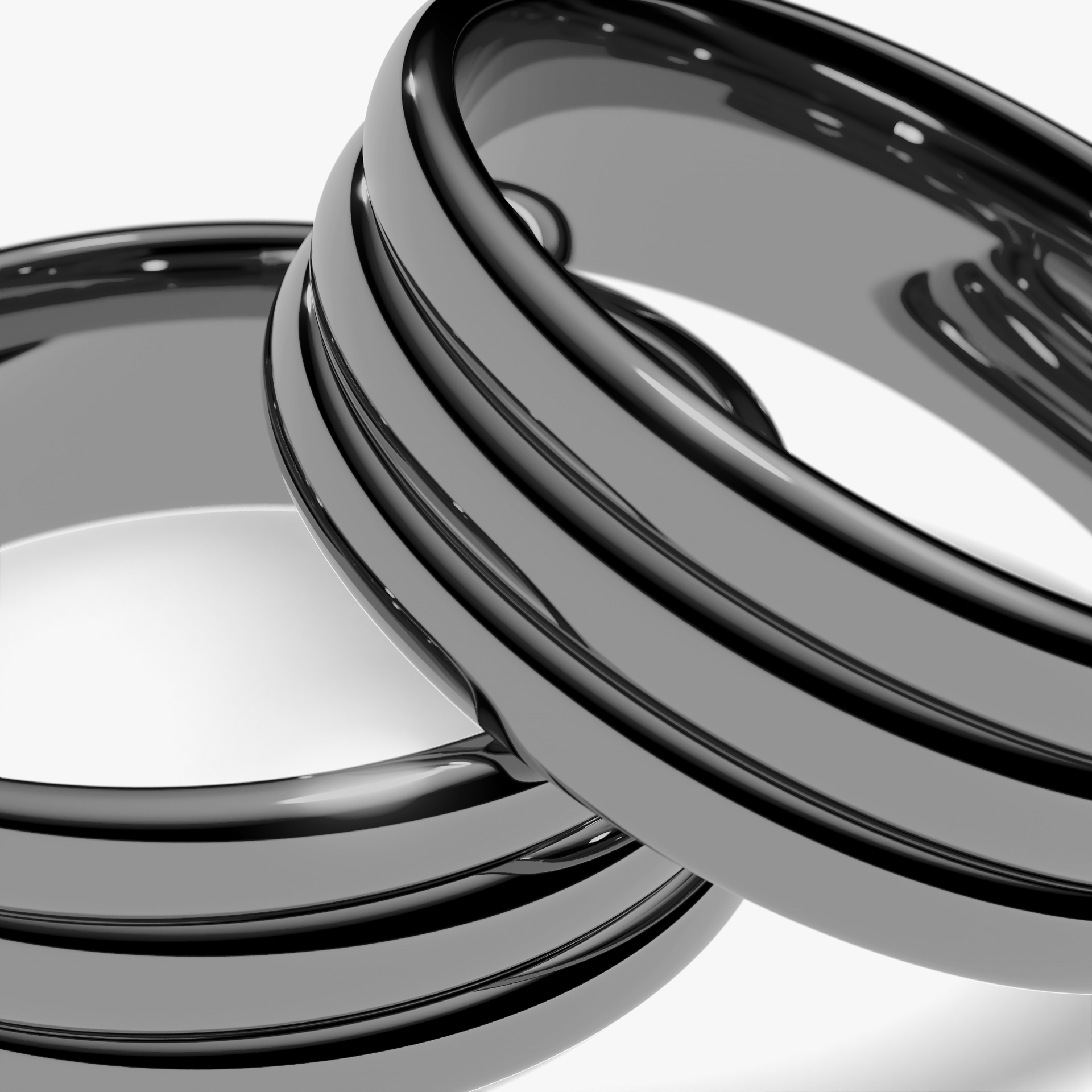 Obraczka slubna modern three 6 mm z czarnego zlota 05