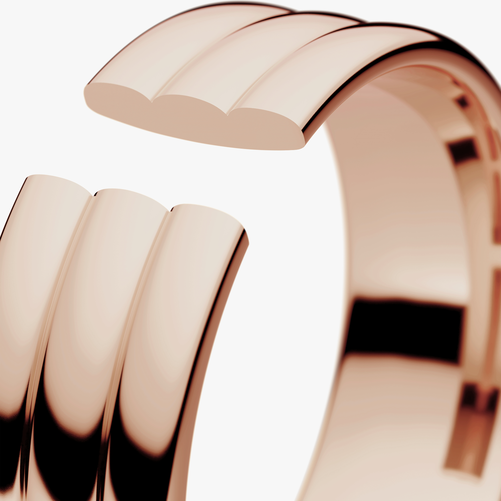 Obrączka ślubna Modern 2 z różowego złota 6mm