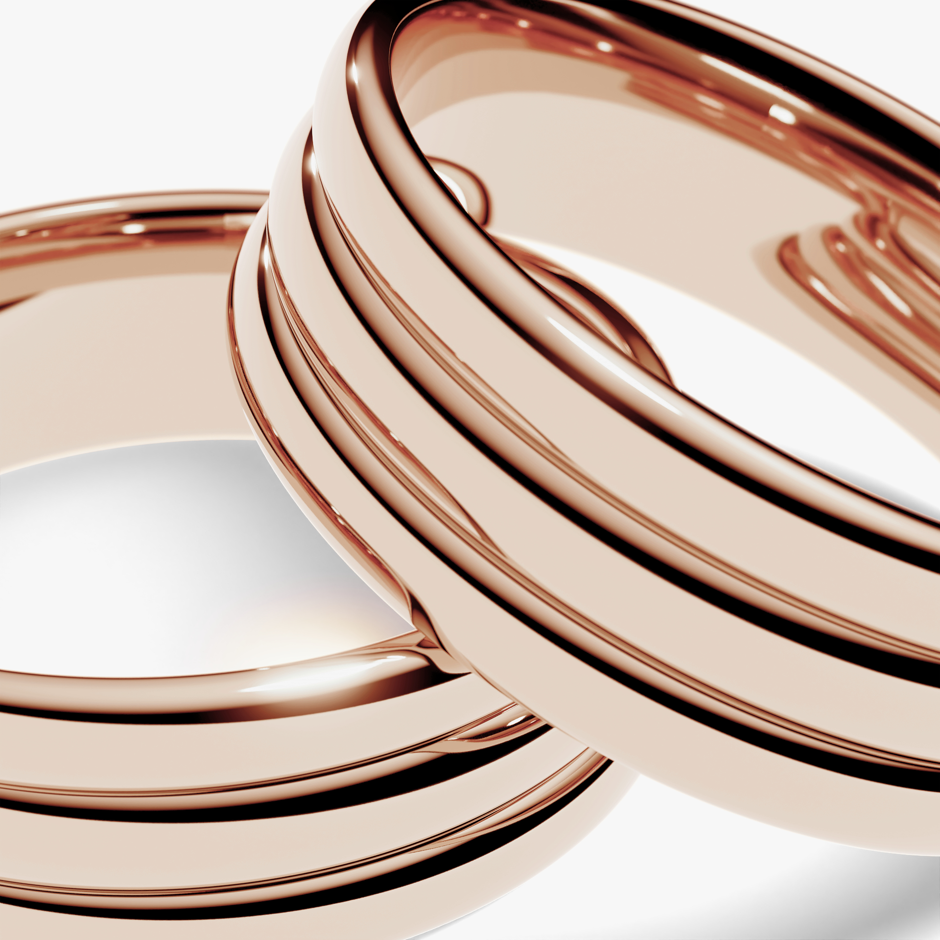 Obraczka slubna modern three 6 mm z rozowego zlota 05