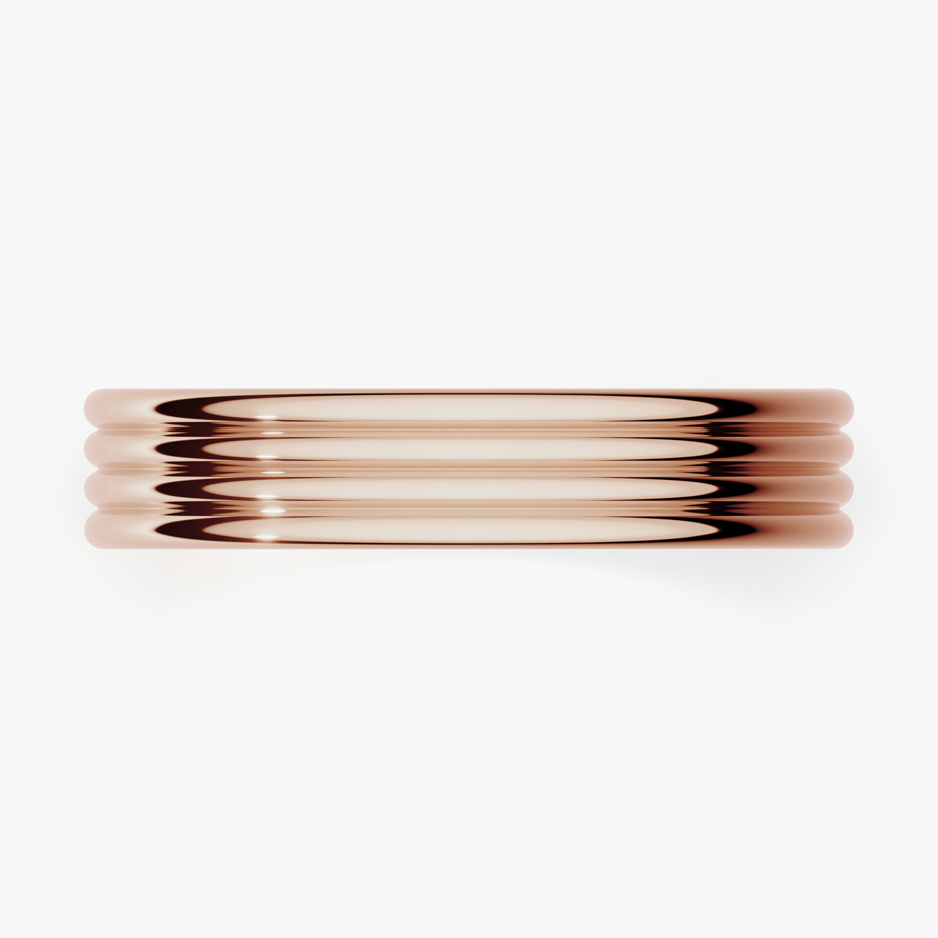 Obrączka ślubna Modern 3 z różowego złota 4mm