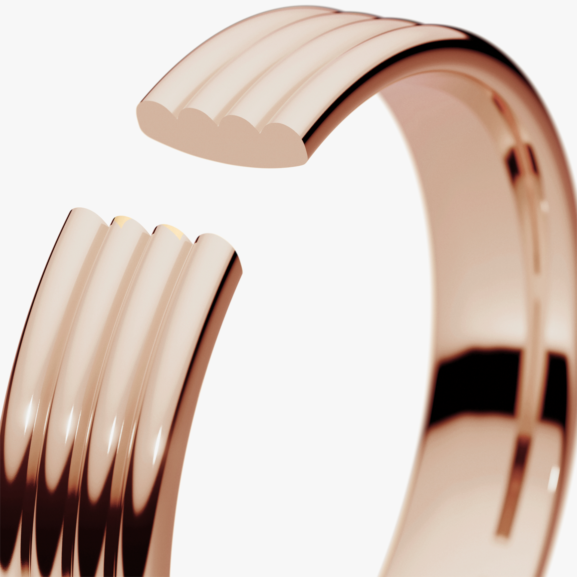 Obrączka ślubna Modern 3 z różowego złota 4mm