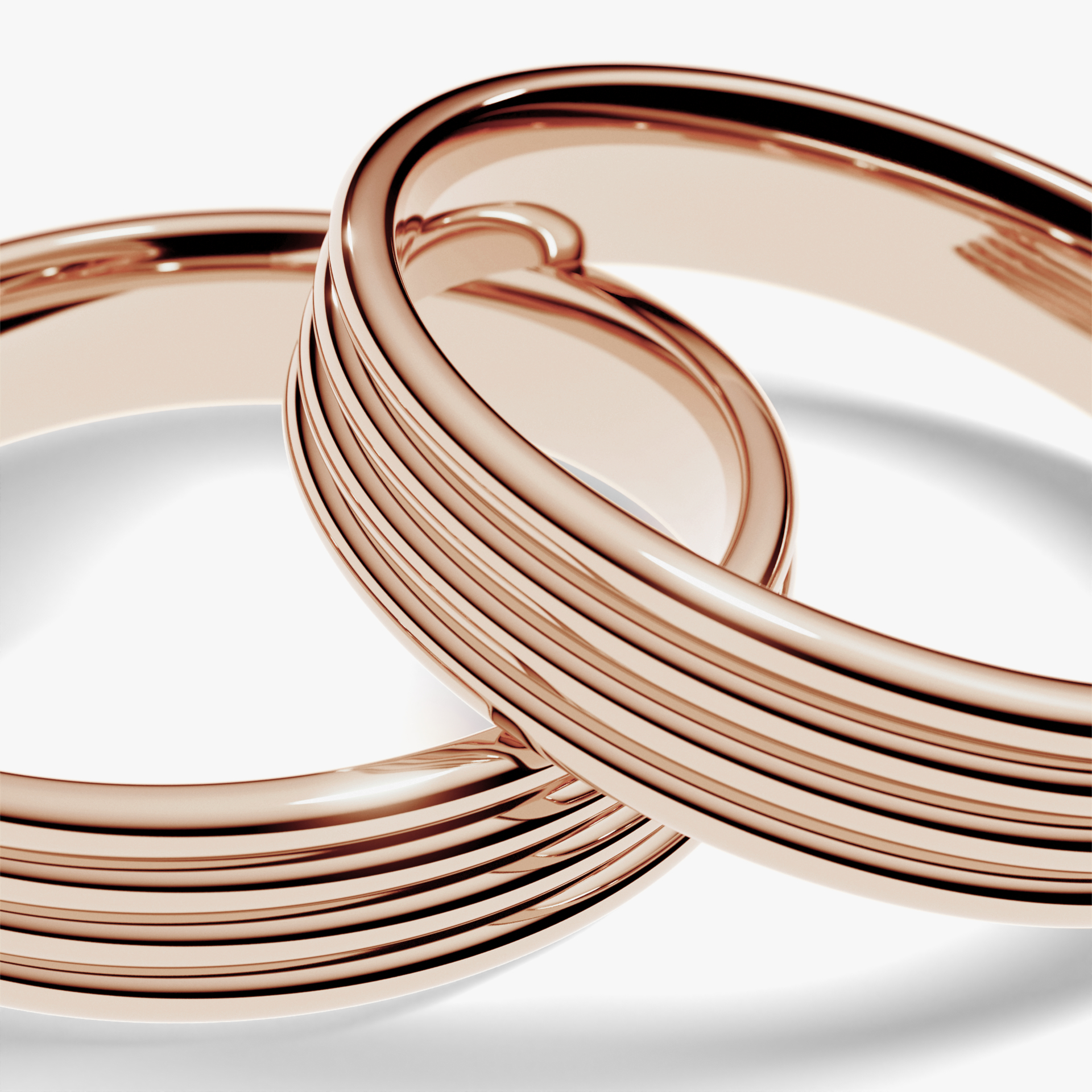 Obraczka slubna modern four 4 mm z rozowego zlota 05
