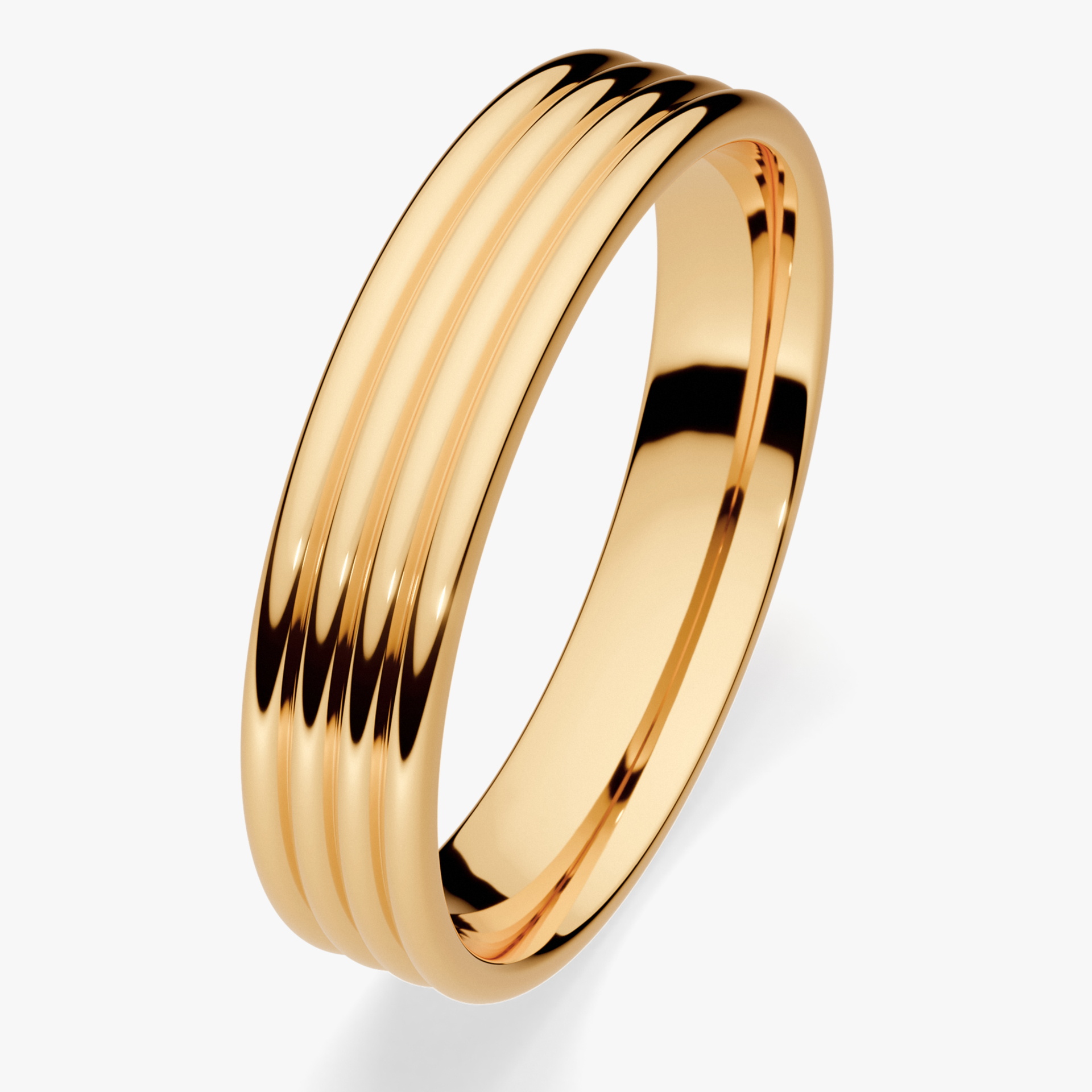 Obrączka ślubna Modern 3 z żółtego złota 4mm