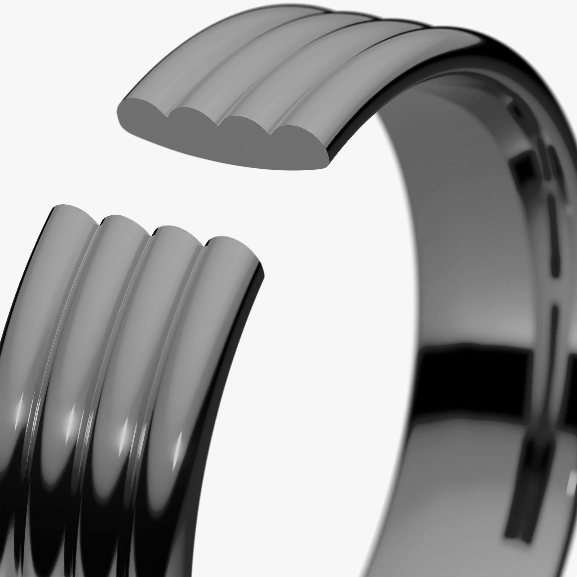 Obrączka ślubna Modern 3 z czarnego złota 5mm