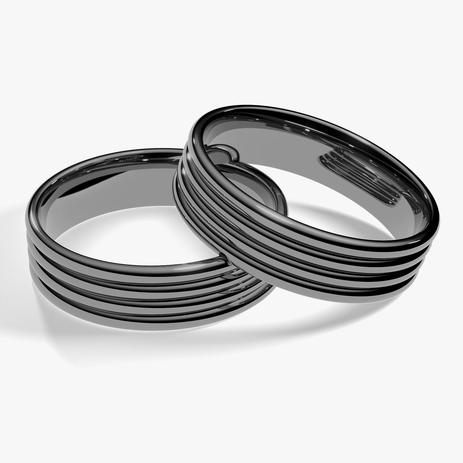 Obraczka slubna modern four 5 mm z czarnego zlota 04