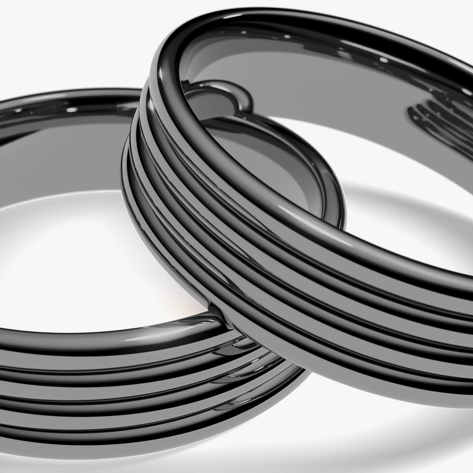 Obraczka slubna modern four 5 mm z czarnego zlota 05