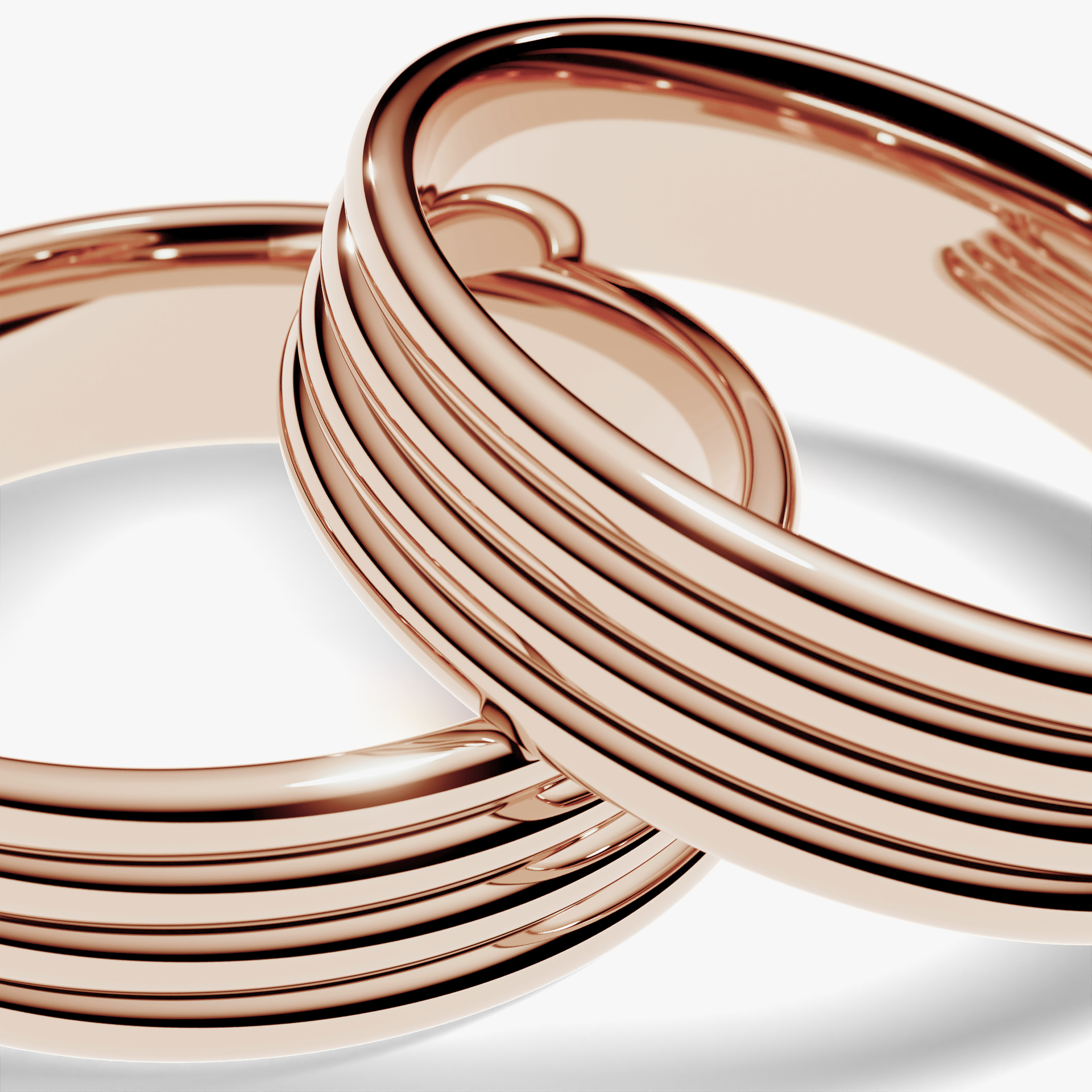 Obraczka slubna modern four 5 mm z rozowego zlota 05