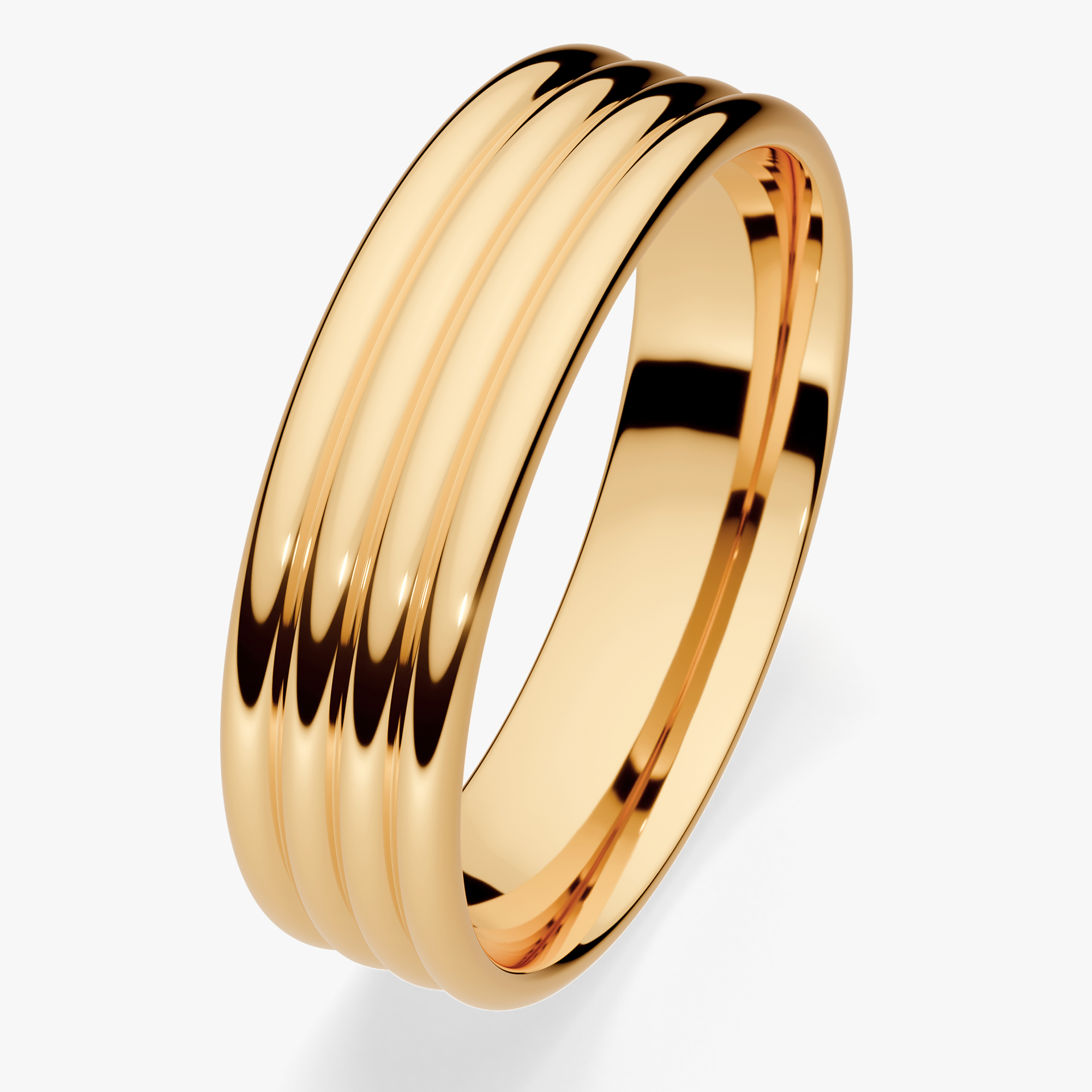Obrączka ślubna Modern 3 z żółtego złota 5mm