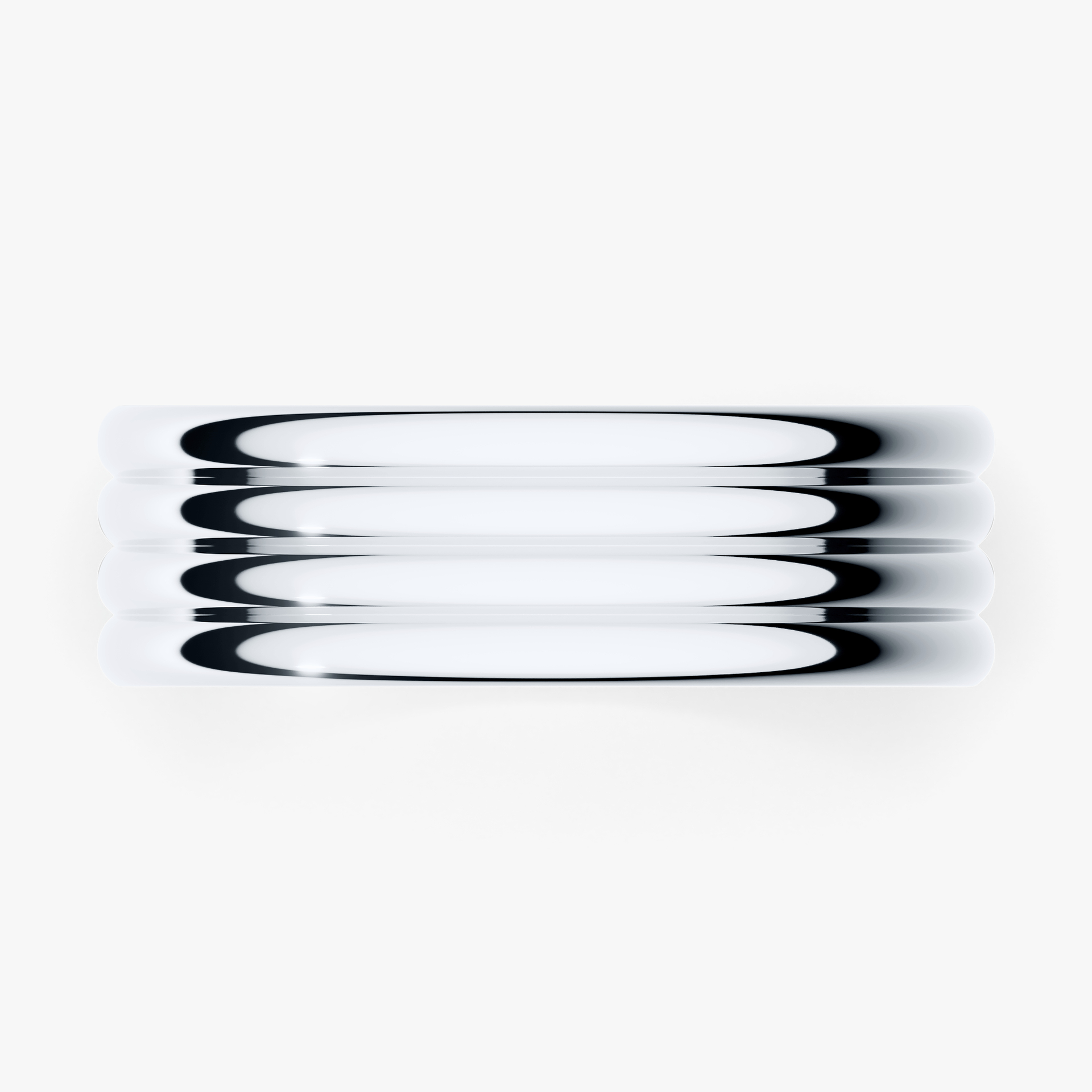 Obrączka ślubna Modern 3 z białego złota 6mm