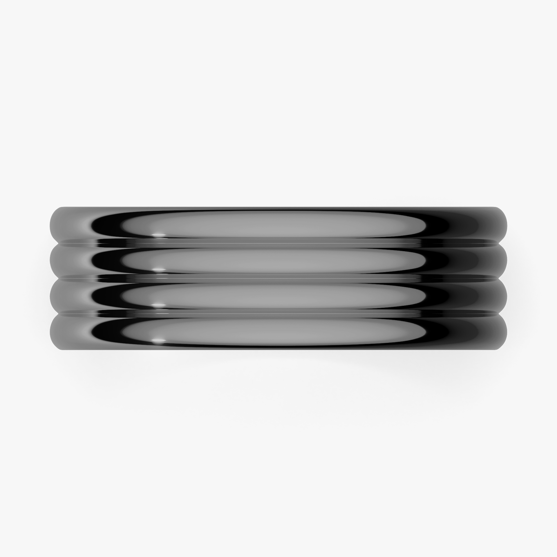 Obrączka ślubna Modern 3 z czarnego złota 6mm