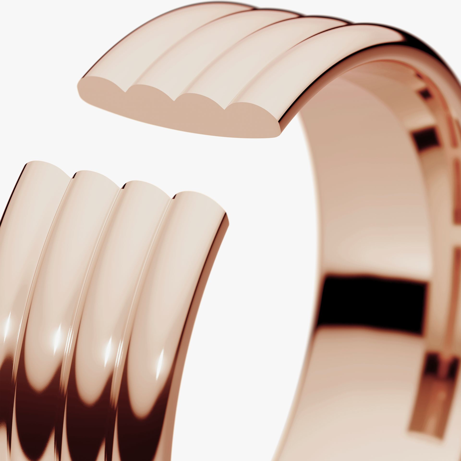Obrączka ślubna Modern 3 z różowego złota 6mm