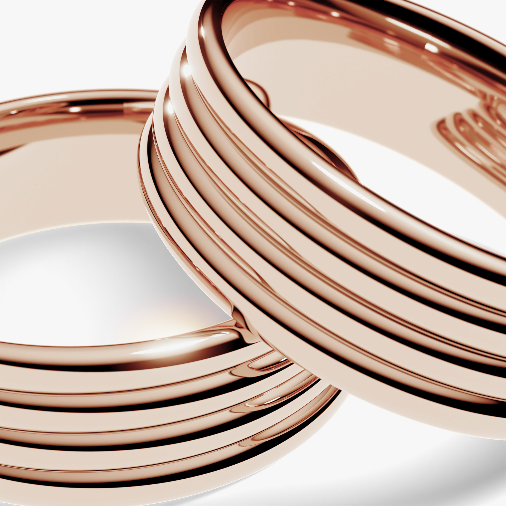 Obraczka slubna modern four 6 mm z rozowego zlota 05