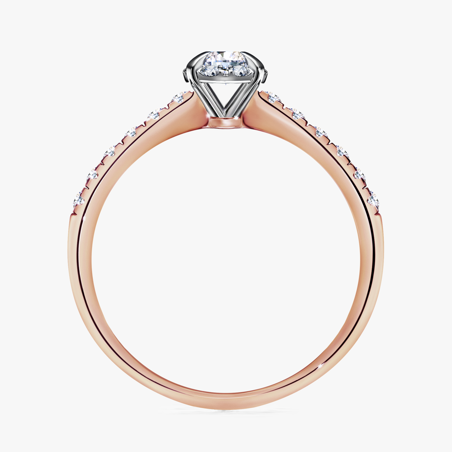 Pierścionek zaręczynowy My Princess z różowego złota z diamentem naturalnym 0,28ct