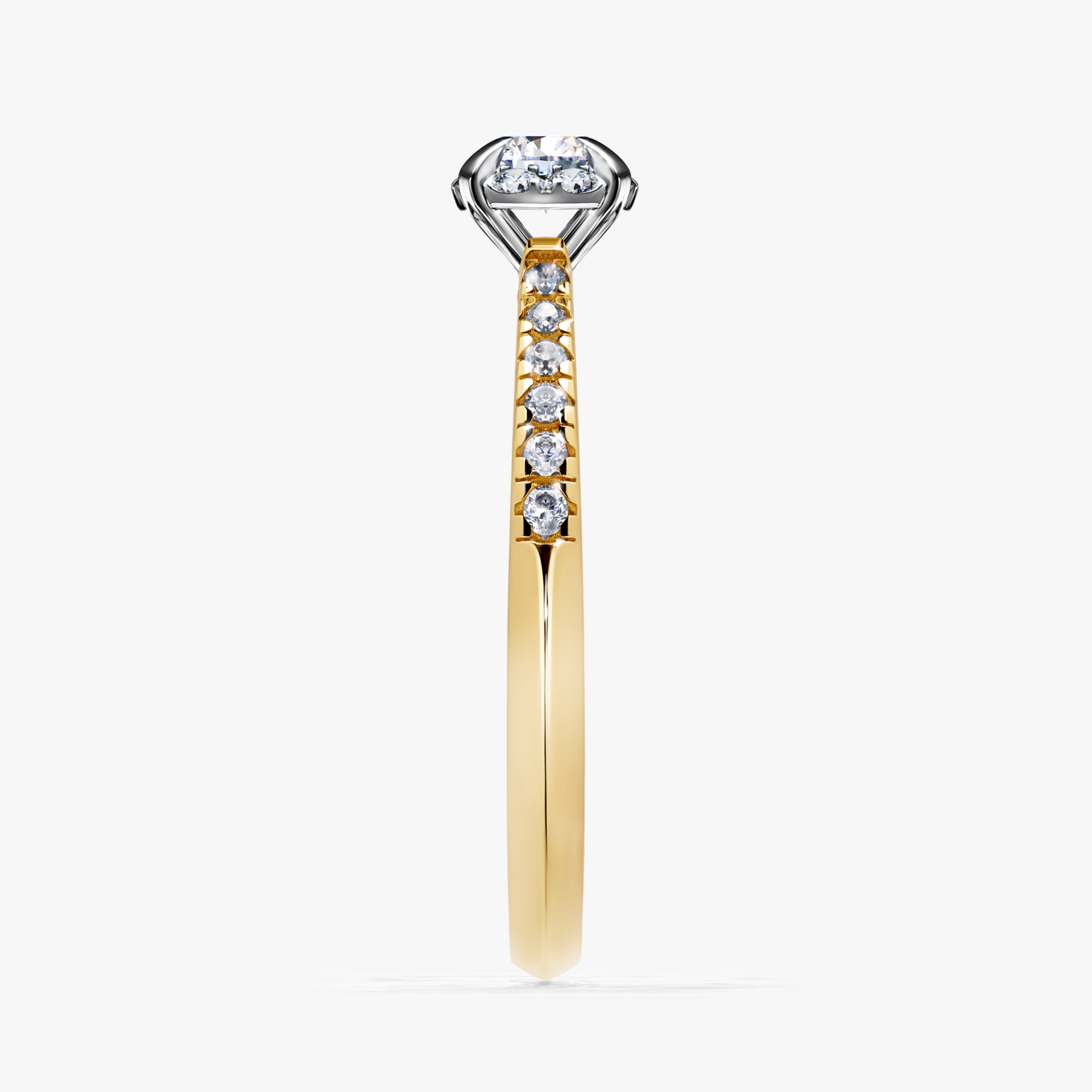 Pierścionek zaręczynowy My Princess z żółtego złota z diamentem naturalnym 0,28ct