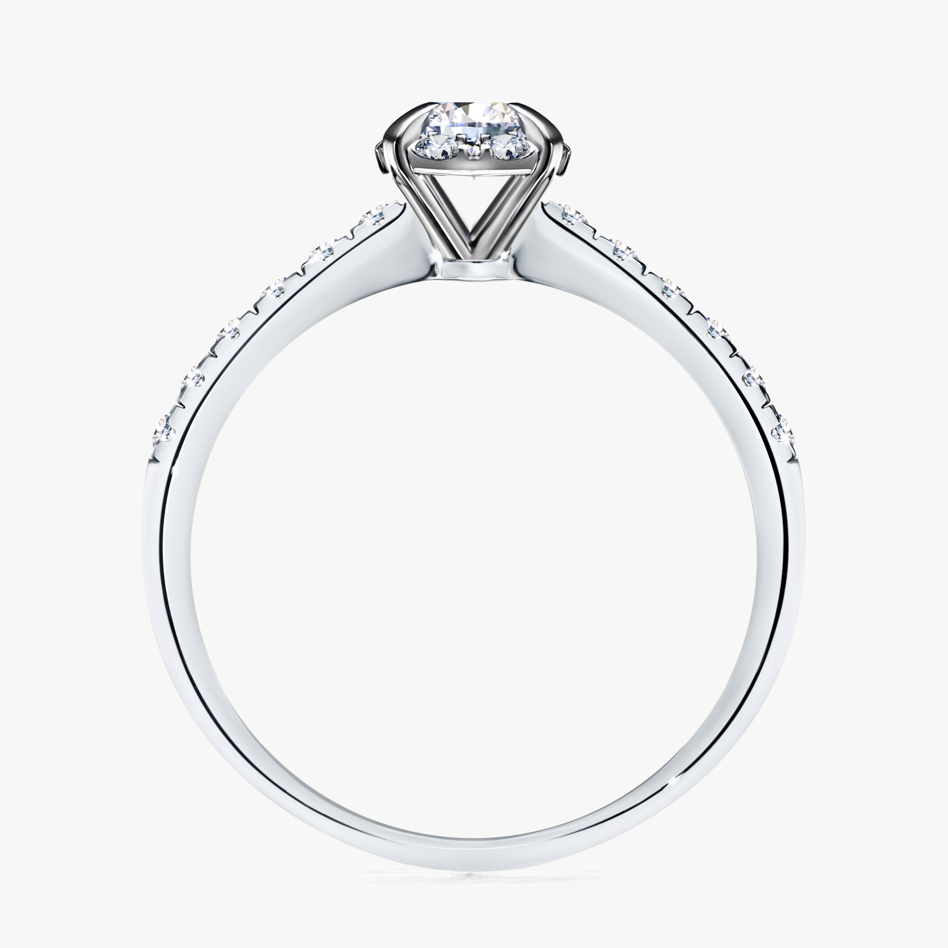 Pierścionek zaręczynowy My Princess z białego złota z diamentem naturalnym 0,47ct
