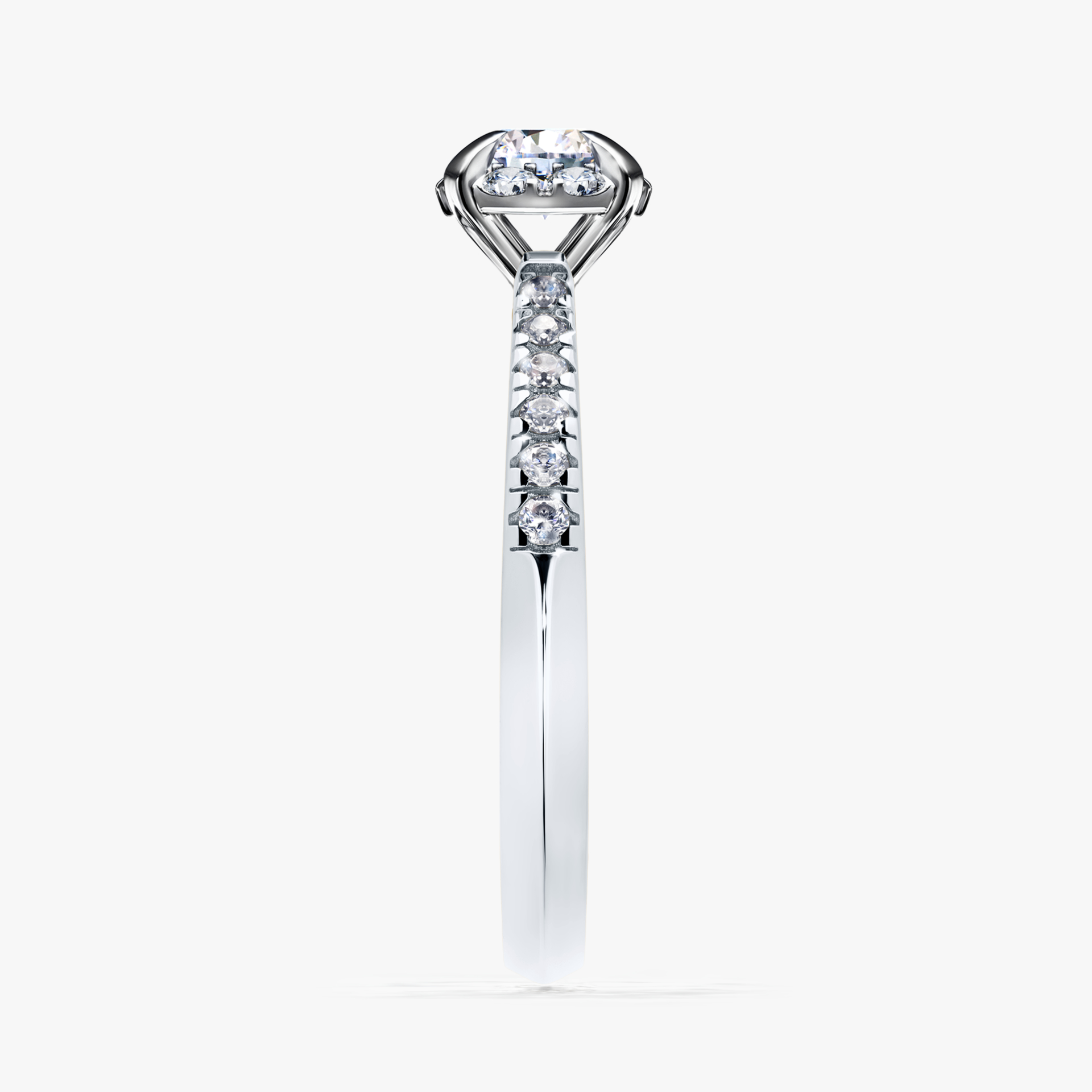 Pierścionek zaręczynowy My Princess z białego złota z diamentem naturalnym 0,47ct
