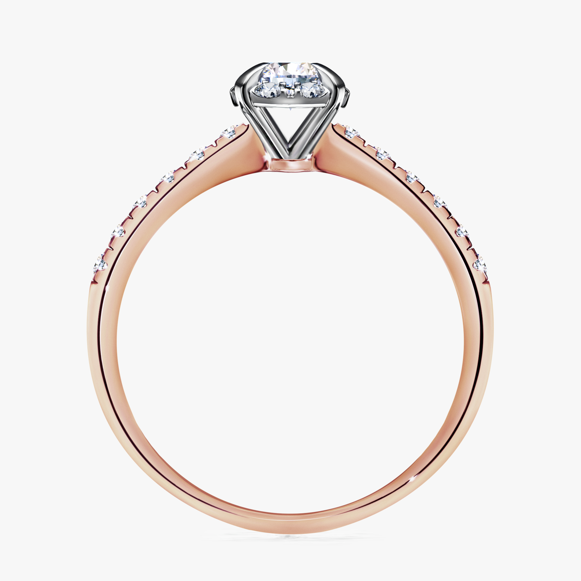 Pierścionek zaręczynowy My Princess z różowego złota z diamentem naturalnym 0,47ct
