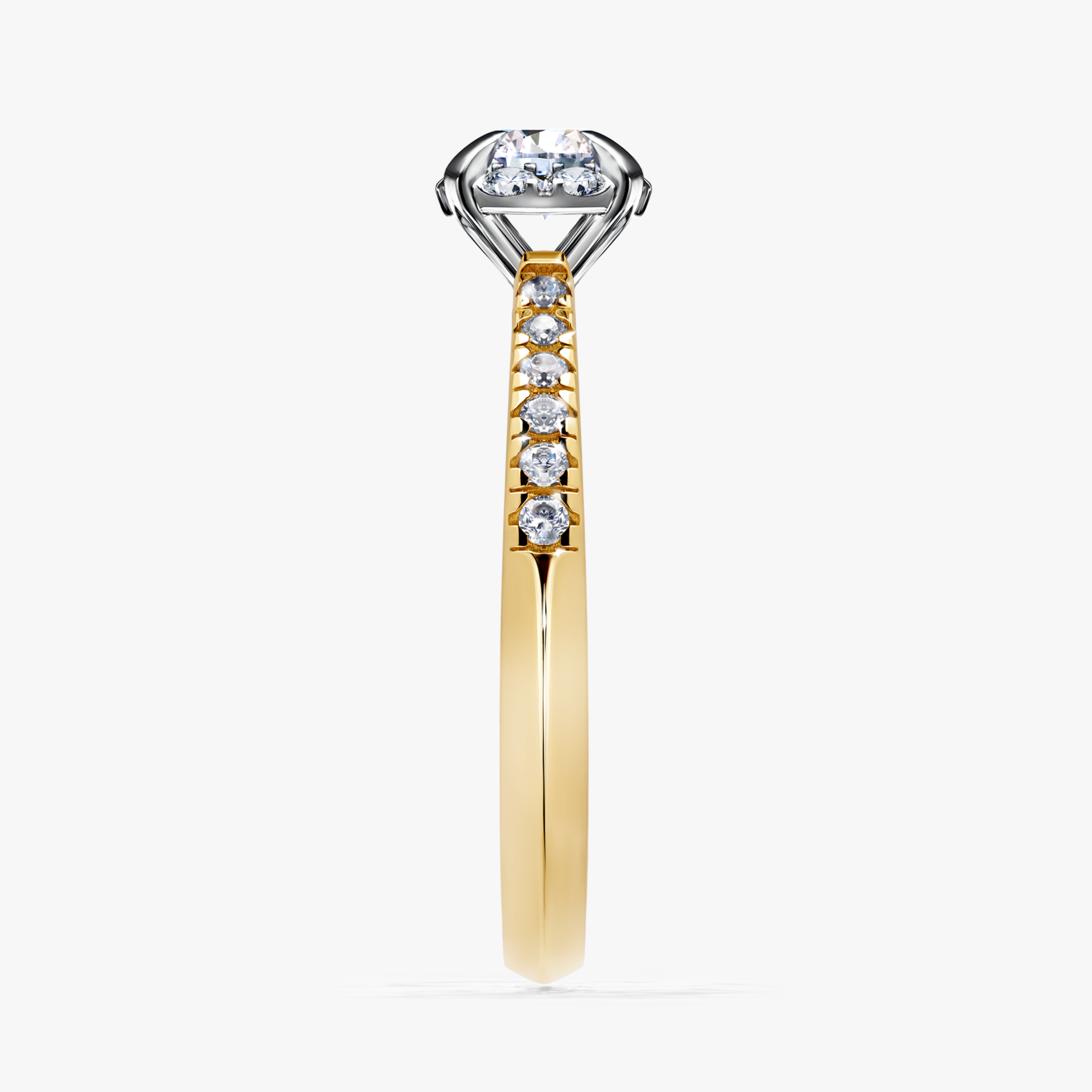 Pierścionek zaręczynowy My Princess z żółtego złota z diamentem naturalnym 0,47ct