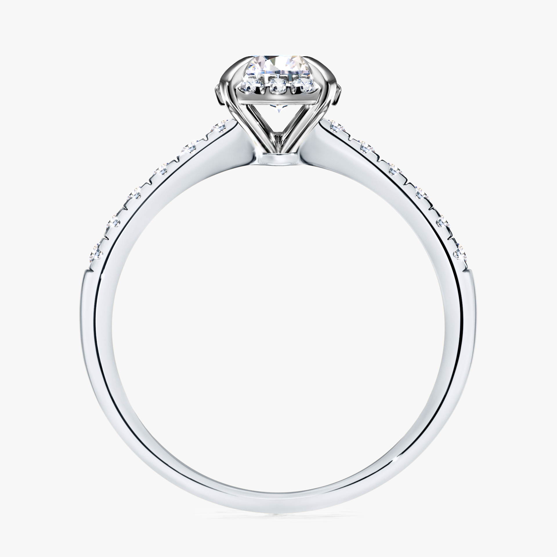 Pierścionek zaręczynowy My Princess z białego złota z diamentem naturalnym 0,76ct