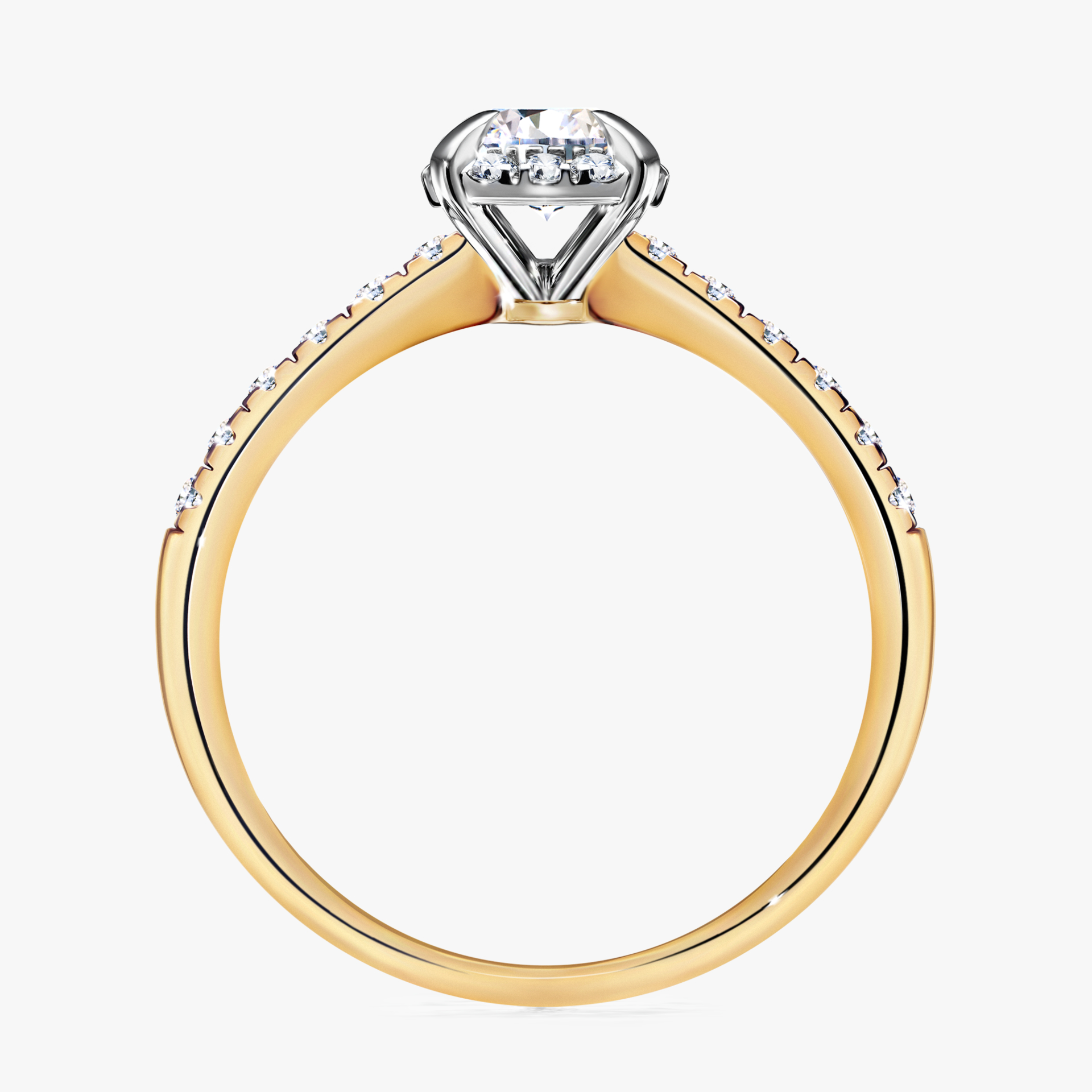 Pierścionek zaręczynowy My Princess z żółtego złota z diamentem naturalnym 0,76ct